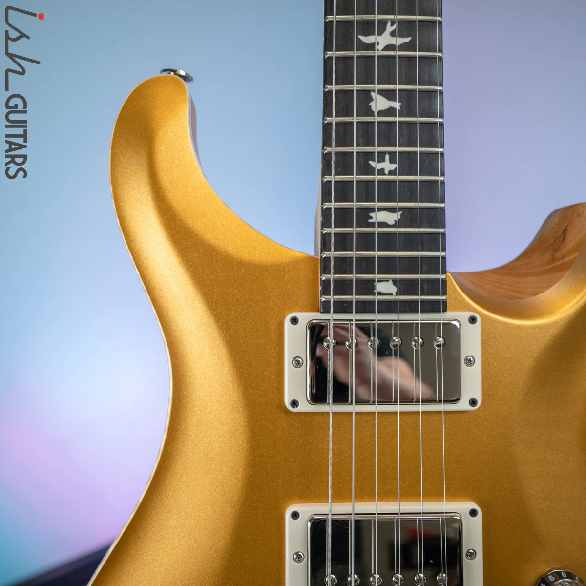 PRS CE 24 Satin Nitro 57/08 Ebony Fretboard Gold Top - Image 3