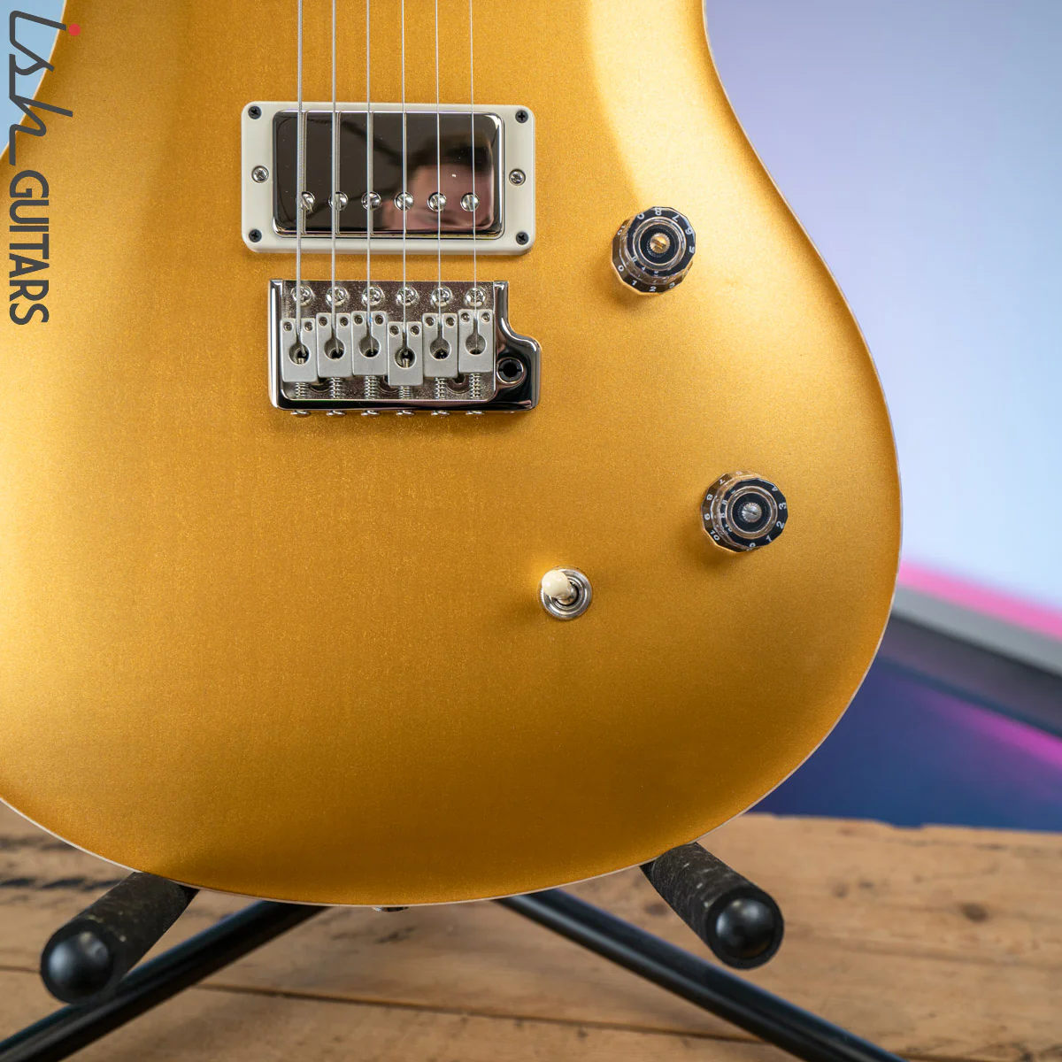 PRS CE 24 Satin Nitro 57/08 Ebony Fretboard Gold Top - Image 4