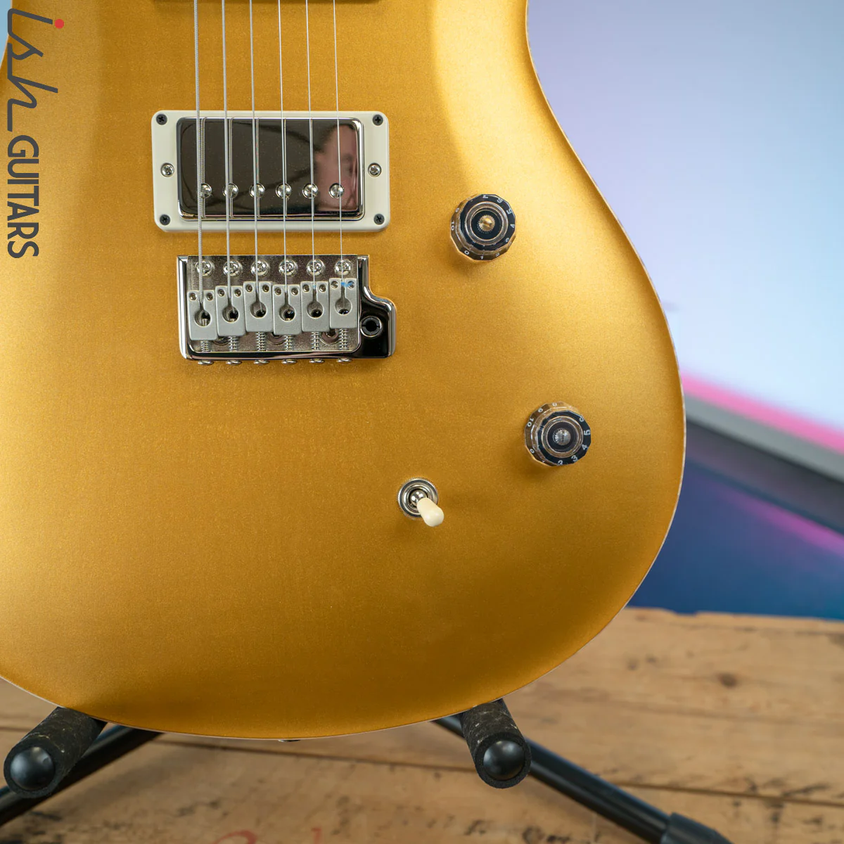 PRS CE 24 Satin Nitro 57/08 Ebony Fretboard Gold Top - Image 4