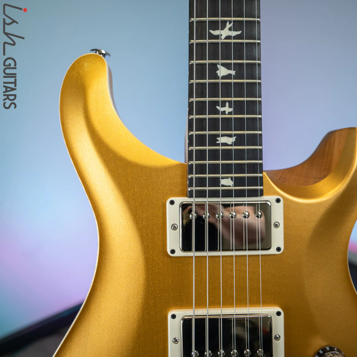 PRS CE 24 Satin Nitro 57/08 Ebony Fretboard Gold Top - Image 3