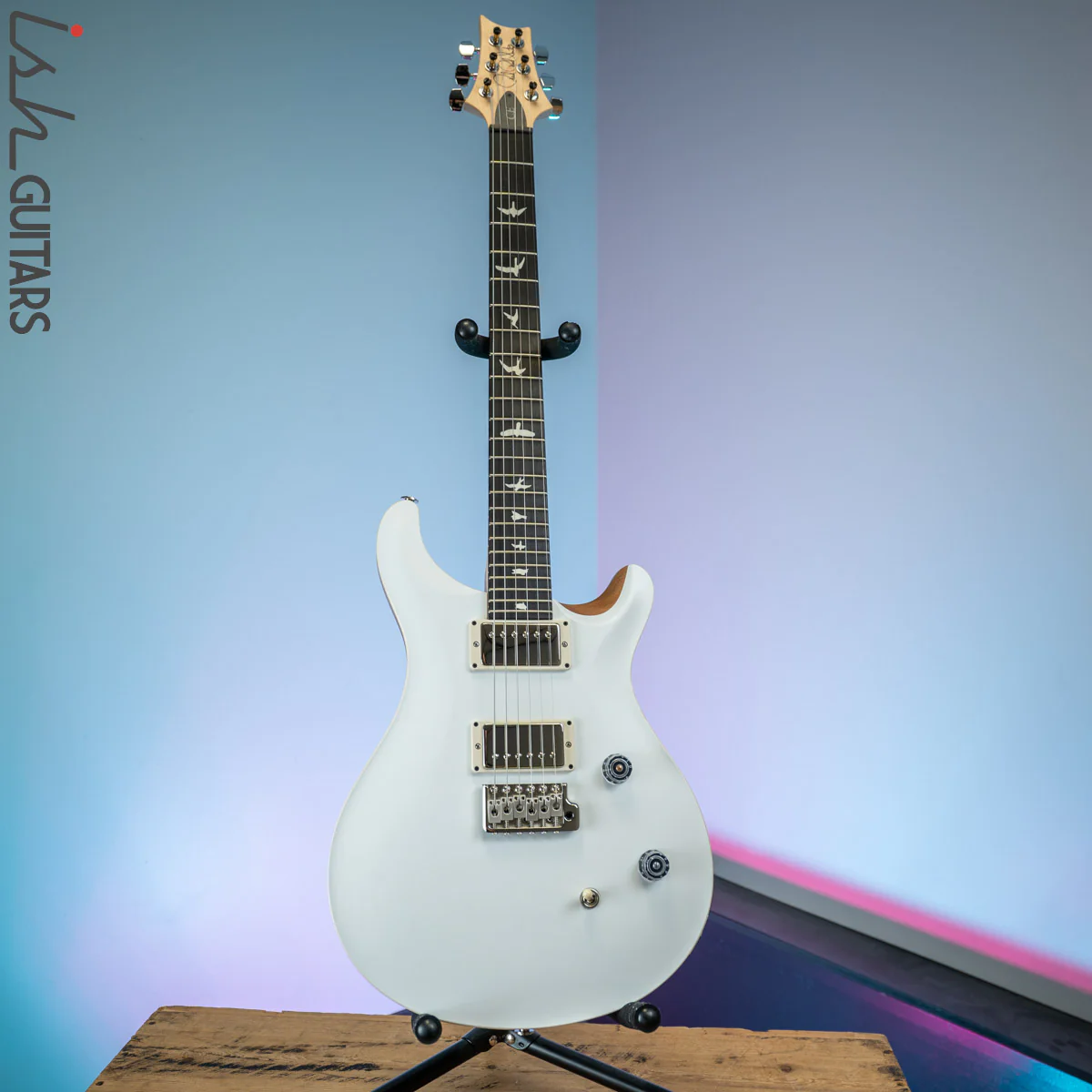 PRS CE 24 Satin Nitro 57/08 Ebony Fretboard Jet White - Image 2