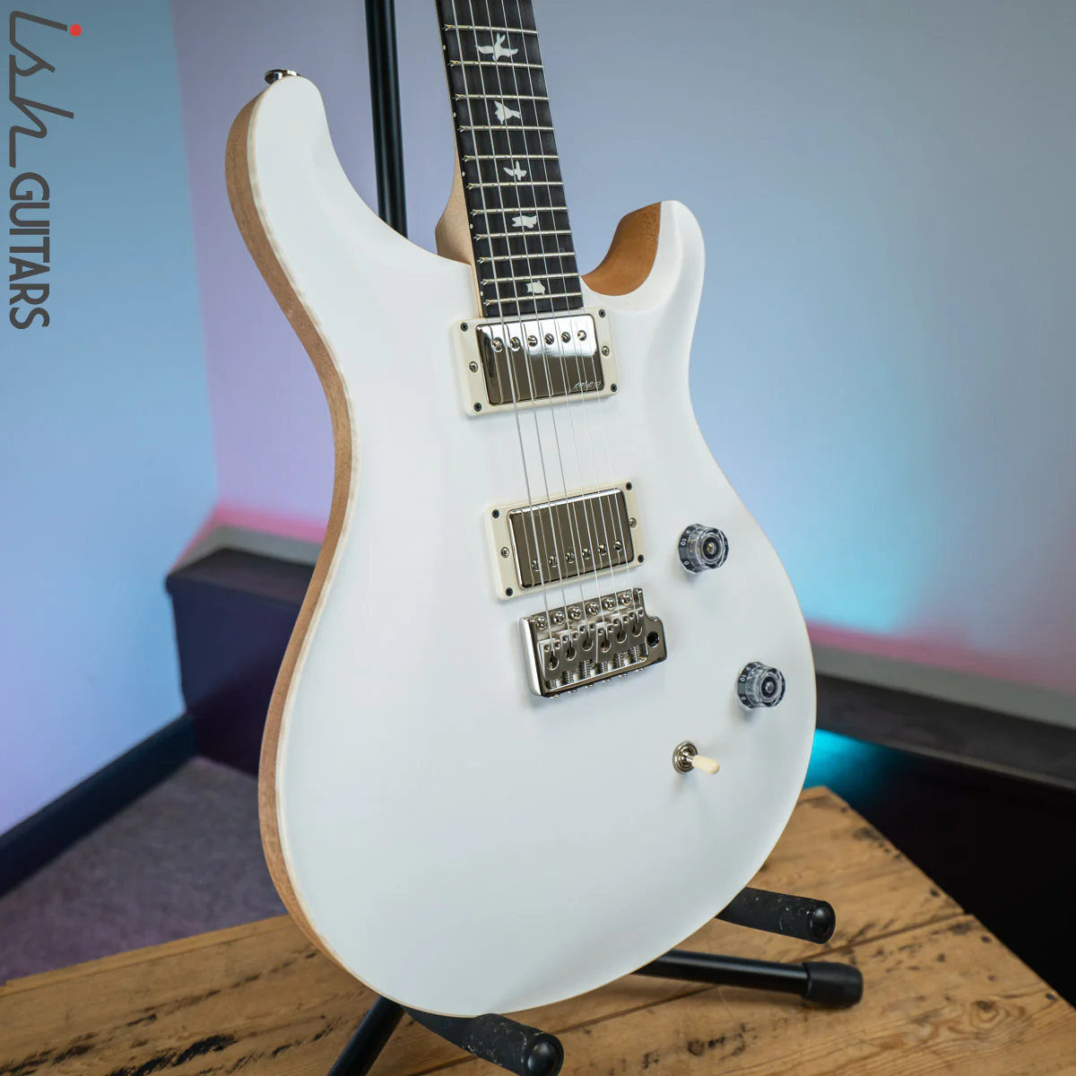 PRS CE 24 Satin Nitro 57/08 Ebony Fretboard Jet White - Image 5
