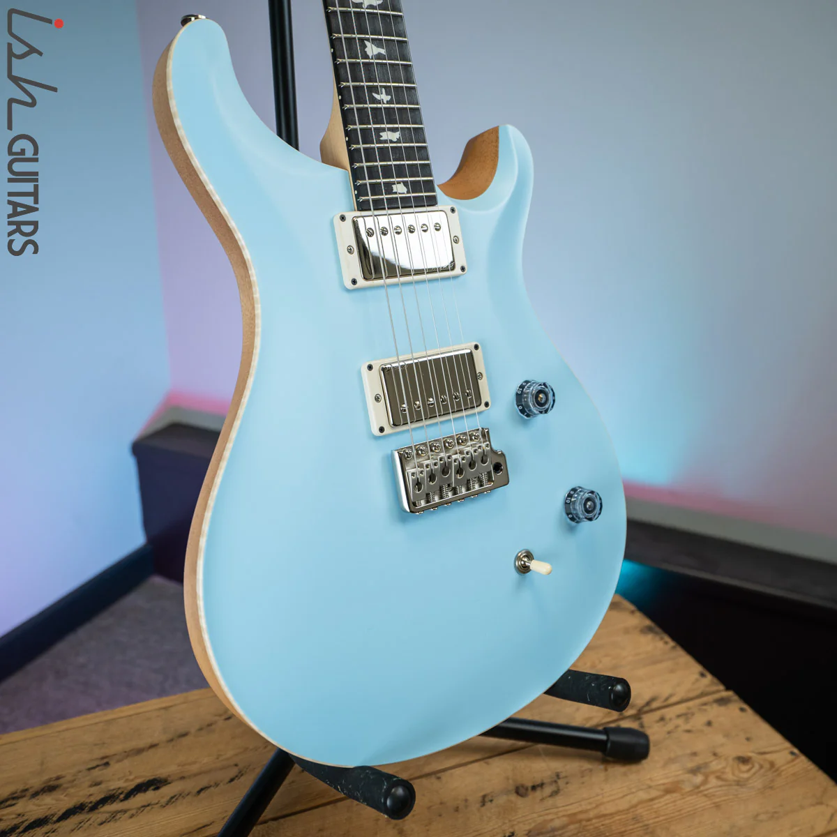 PRS CE 24 Satin Nitro 57/08 Ebony Fretboard Powder Blue - Image 5