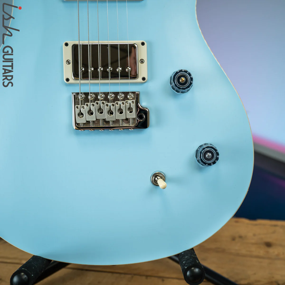 PRS CE 24 Satin Nitro 57/08 Ebony Fretboard Powder Blue - Image 4