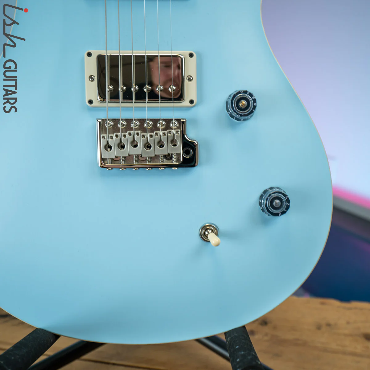 PRS CE 24 Satin Nitro 57/08 Ebony Fretboard Powder Blue - Image 4