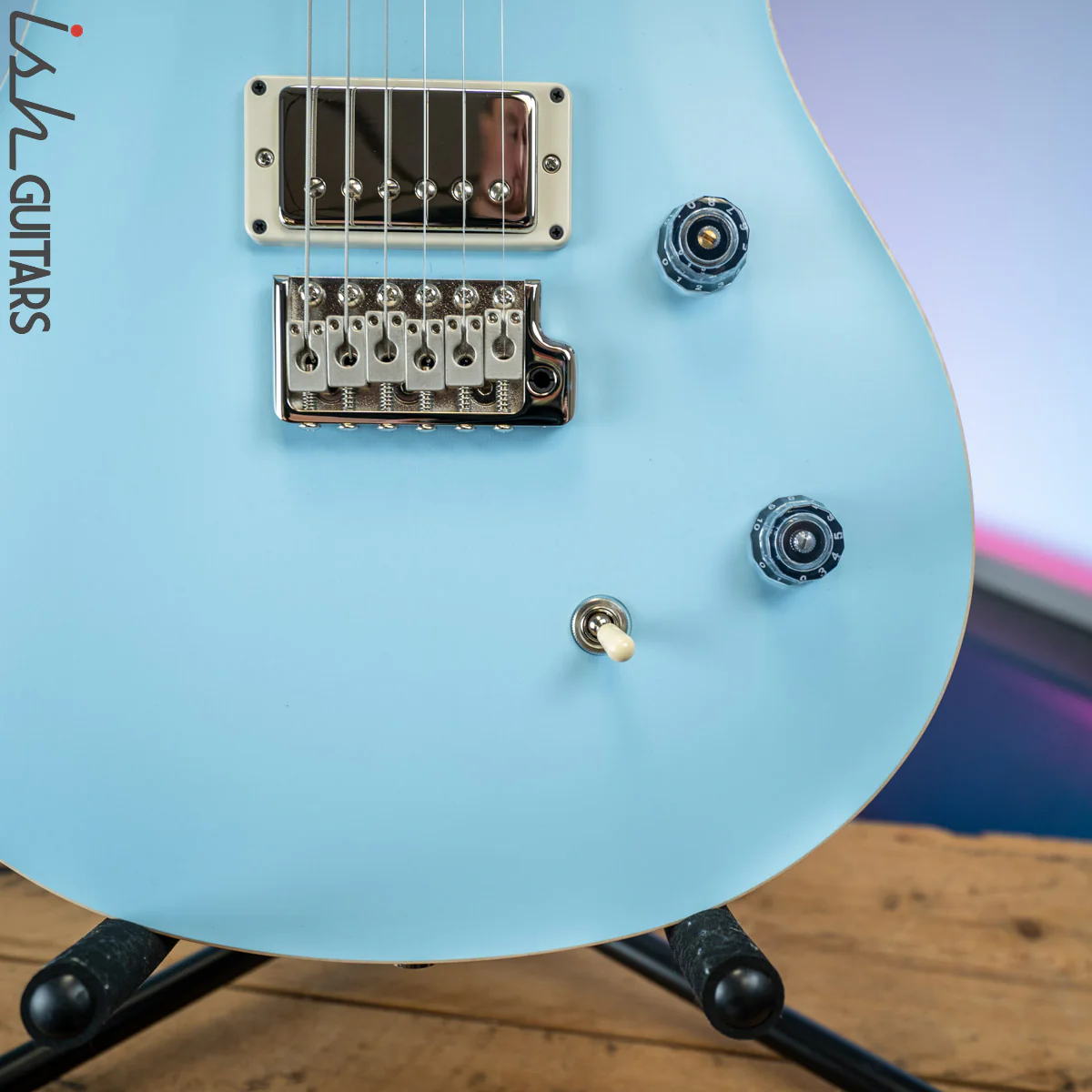 PRS CE 24 Satin Nitro 57/08 Ebony Fretboard Powder Blue - Image 4
