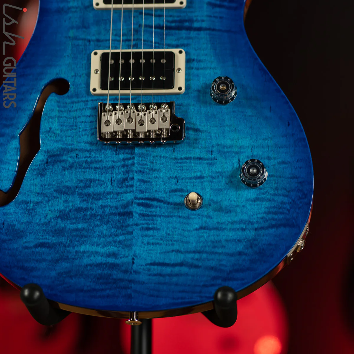 2021 PRS CE 24 Semi-Hollow Custom Color Cobalt Blue Wrap w/ Natural Back - Image 3