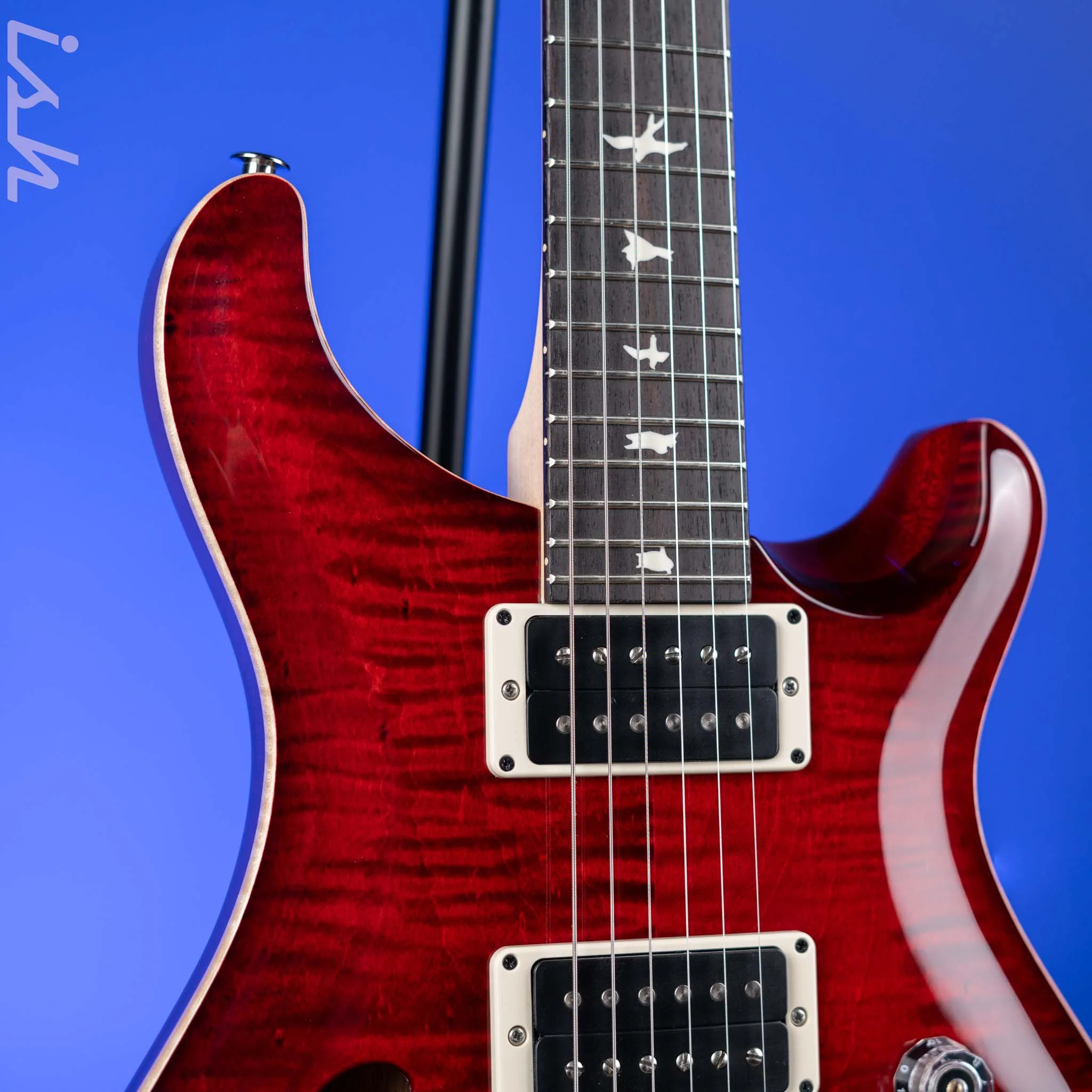 PRS CE 24 Semi-Hollow Electric Guitar Fire Red Burst - Image 3