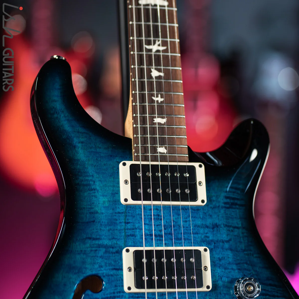 PRS CE 24 Semi-Hollow Whale Blue Smokewrap - Image 5