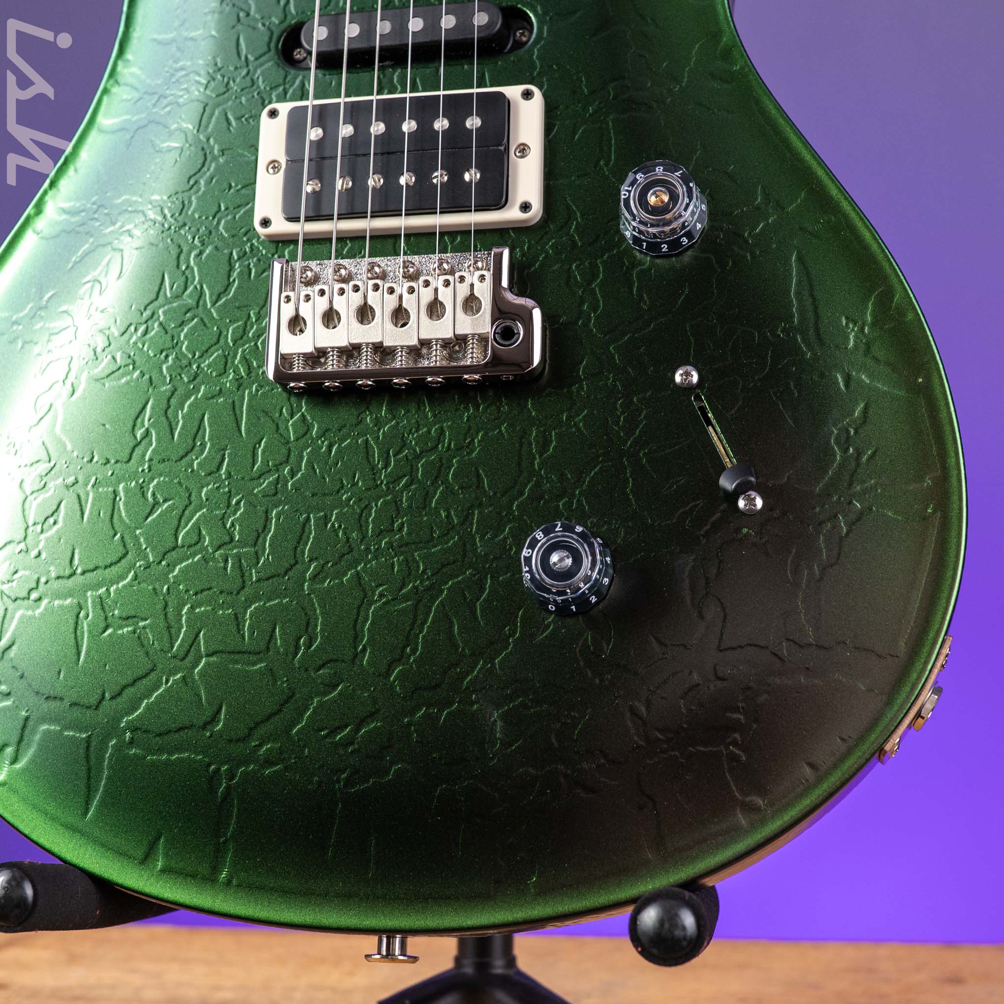 PRS CE 24 Special Green Metallic Colorshift Crackle Sprayer's Choice w/ Black Satin Neck - Image 5