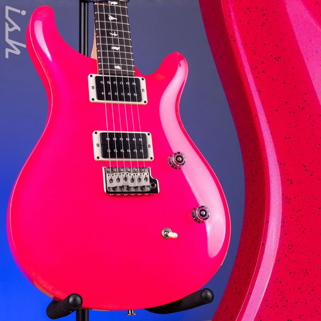 PRS CE 24 Sprayer's Choice Neon Pink Hollowflake Blue Speckle