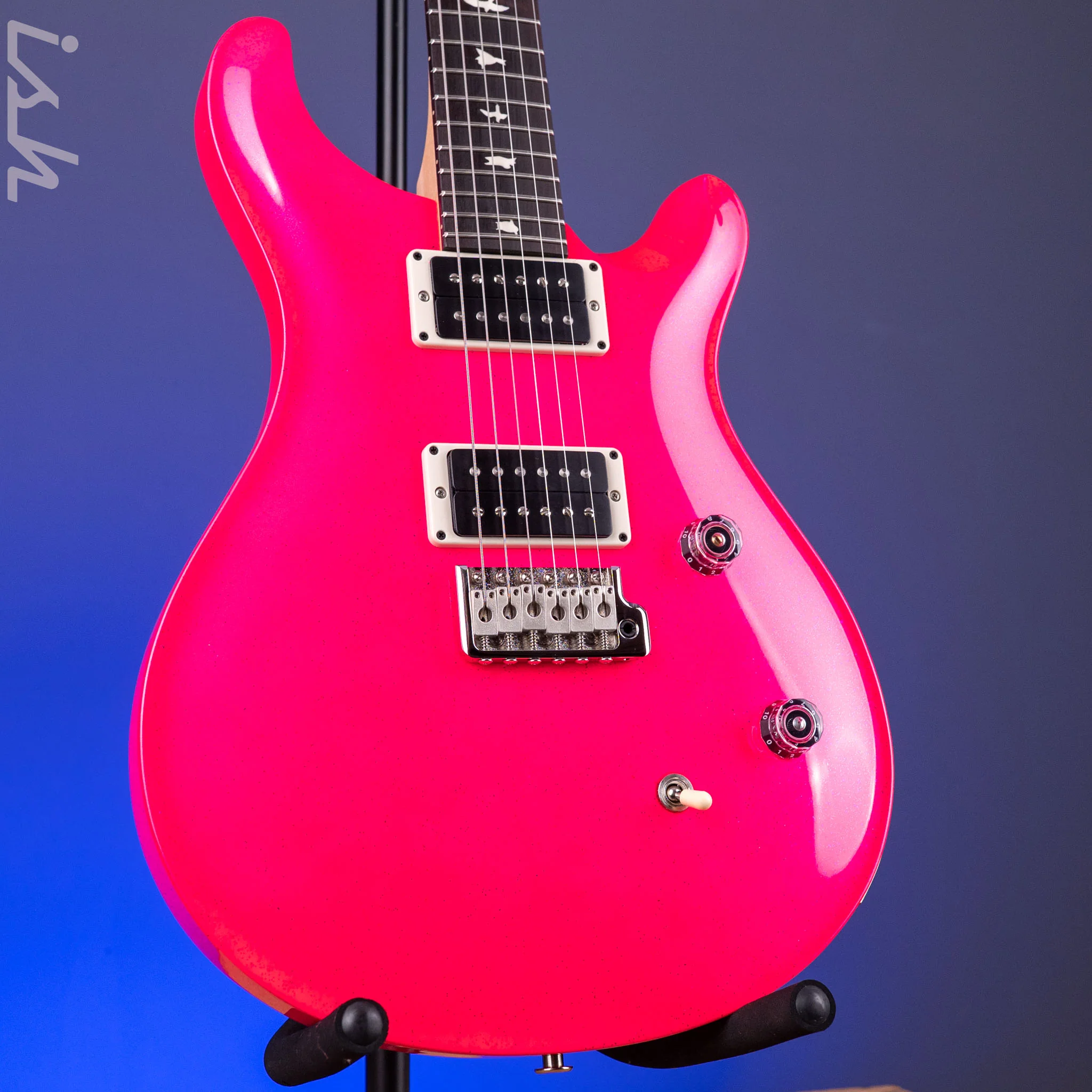 PRS CE 24 Sprayer's Choice Neon Pink Hollowflake Blue Speckle - Image 2