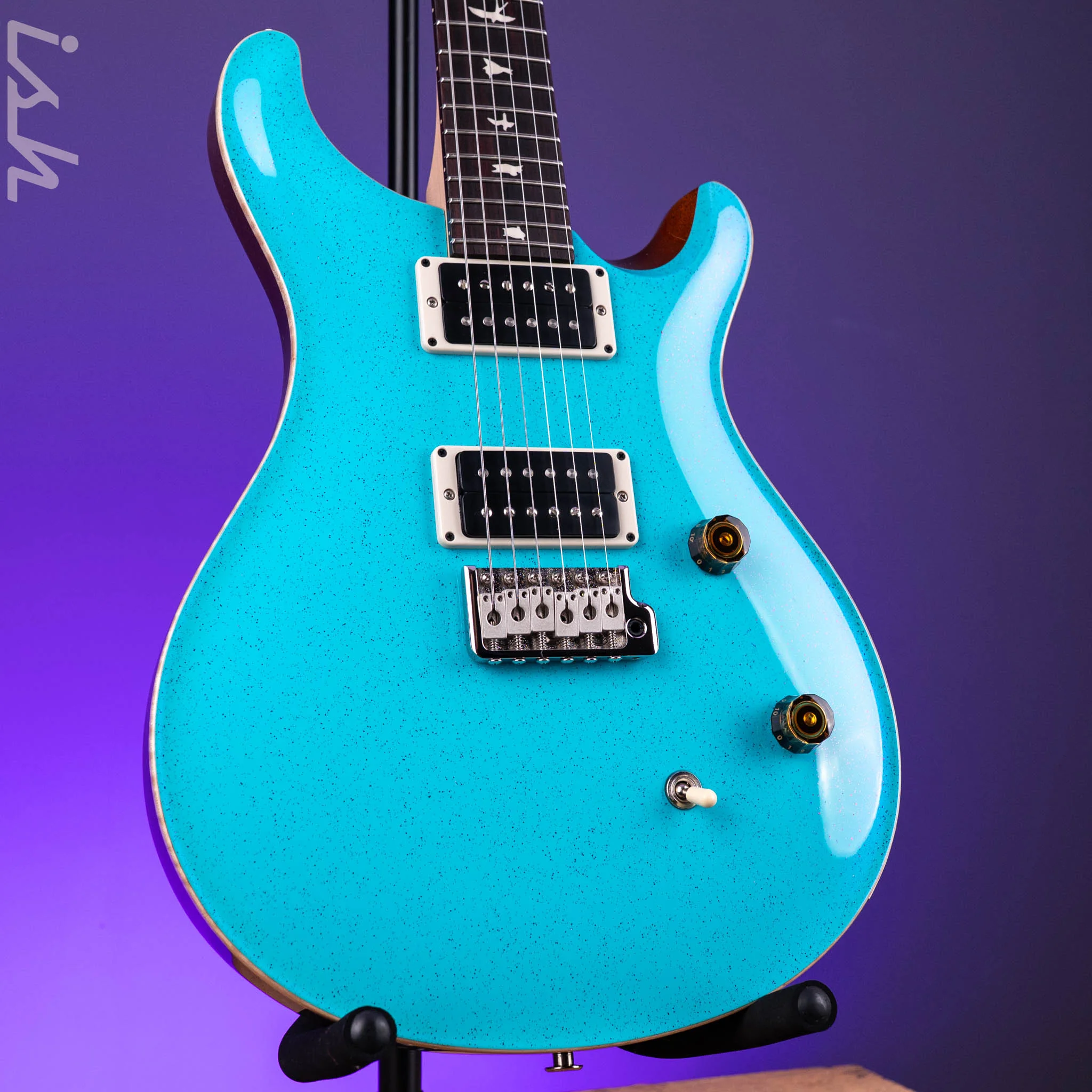 PRS CE 24 Sprayer's Choice Robin's Egg Blue Hollowflake Speckle - Image 2