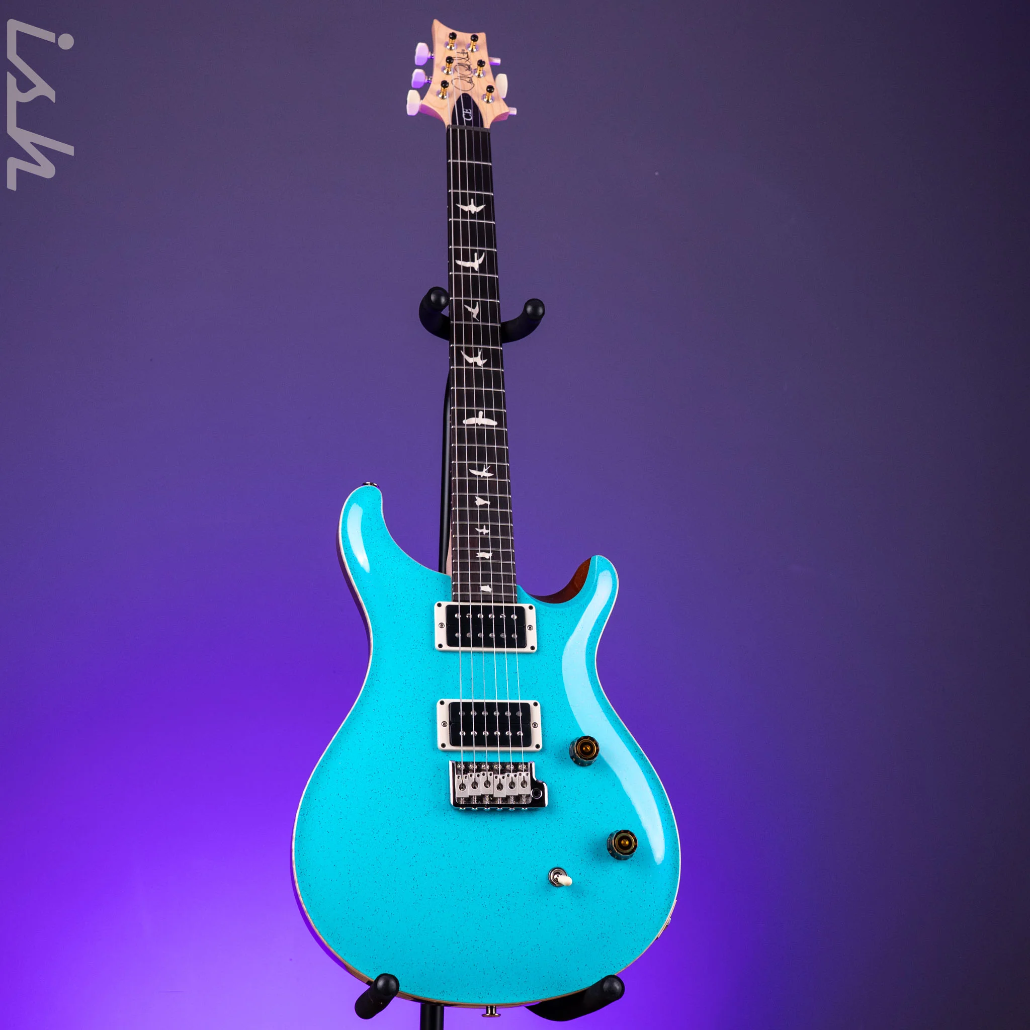 PRS CE 24 Sprayer's Choice Robin's Egg Blue Hollowflake Speckle - Image 3
