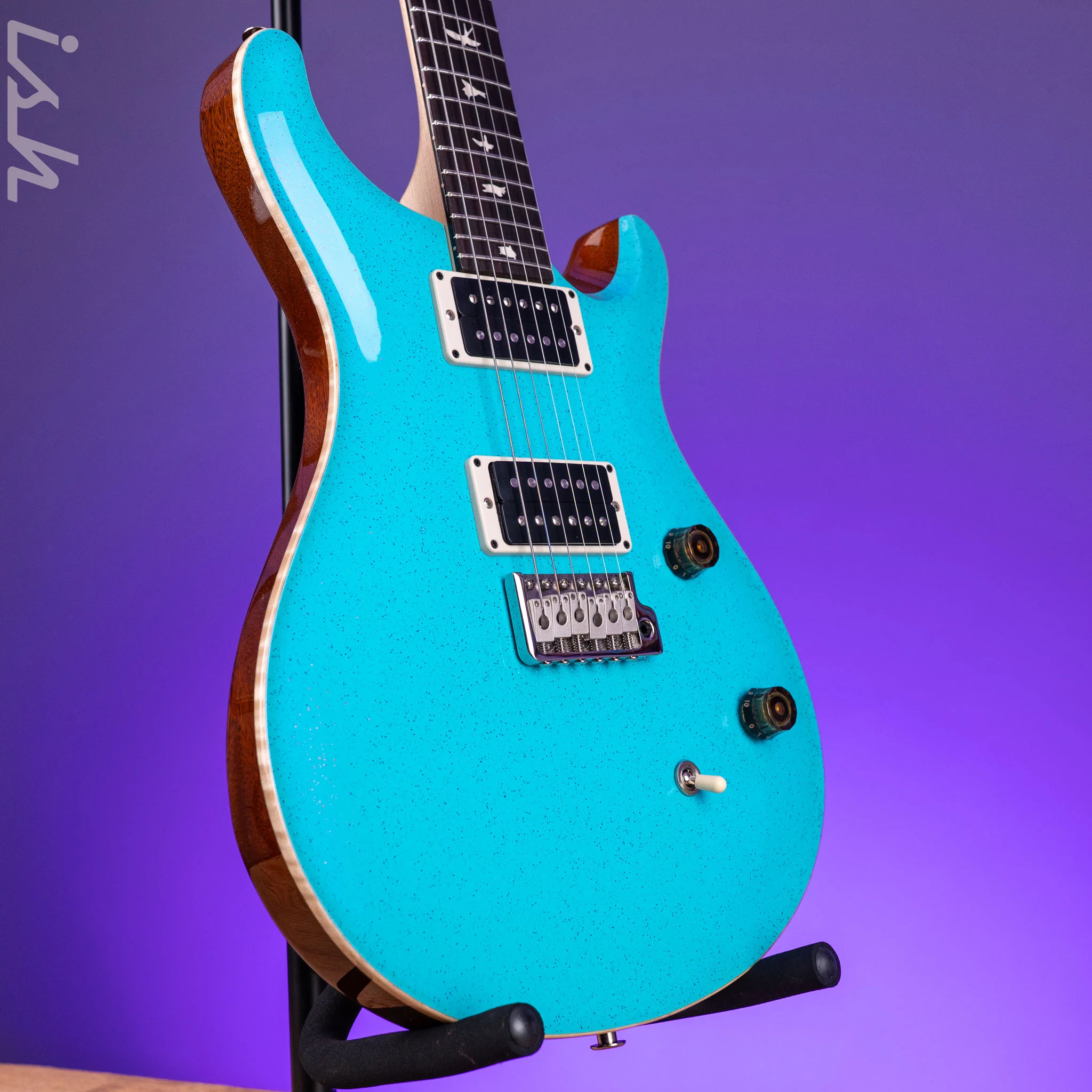 PRS CE 24 Sprayer's Choice Robin's Egg Blue Hollowflake Speckle - Image 4