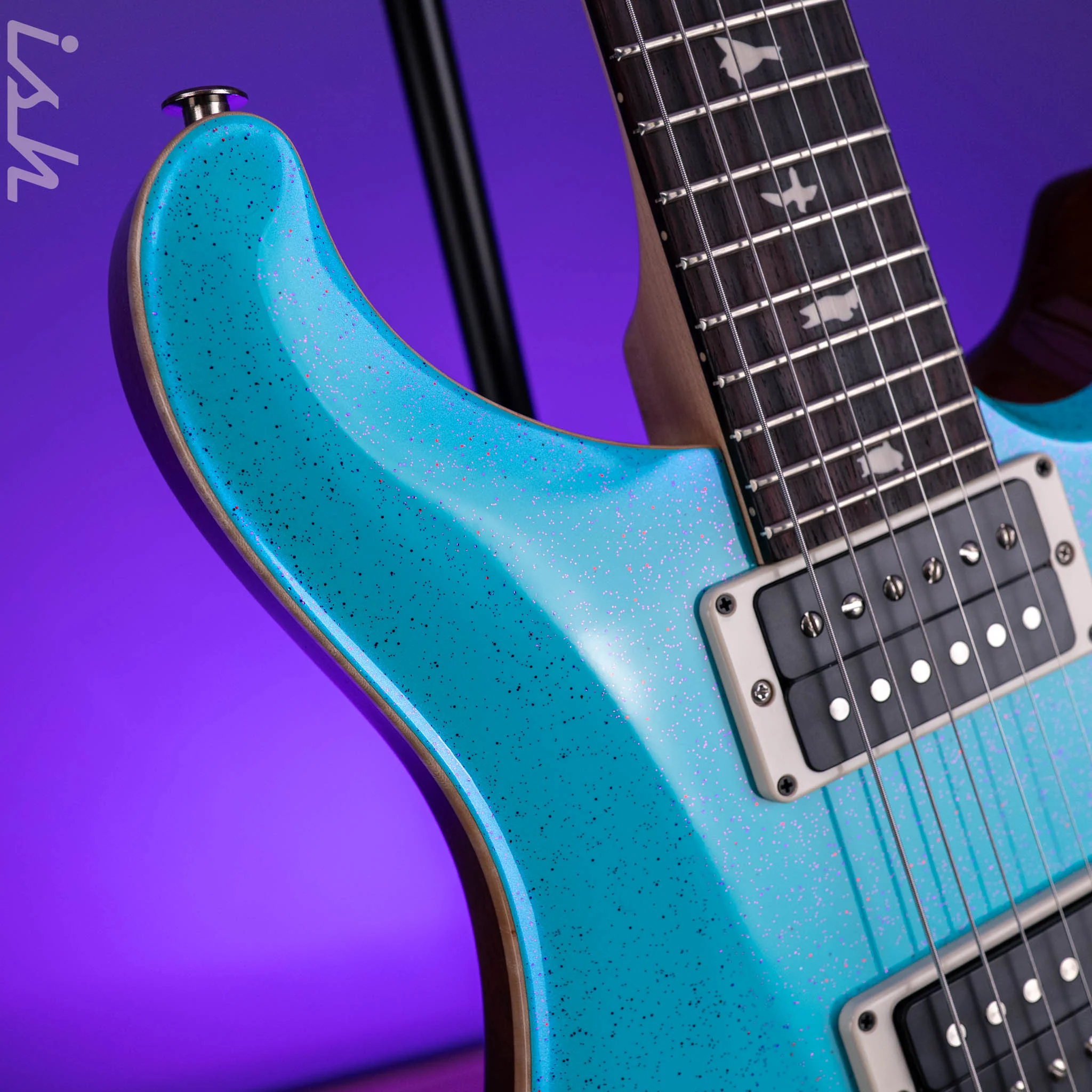 PRS CE 24 Sprayer's Choice Robin's Egg Blue Hollowflake Speckle - Image 5