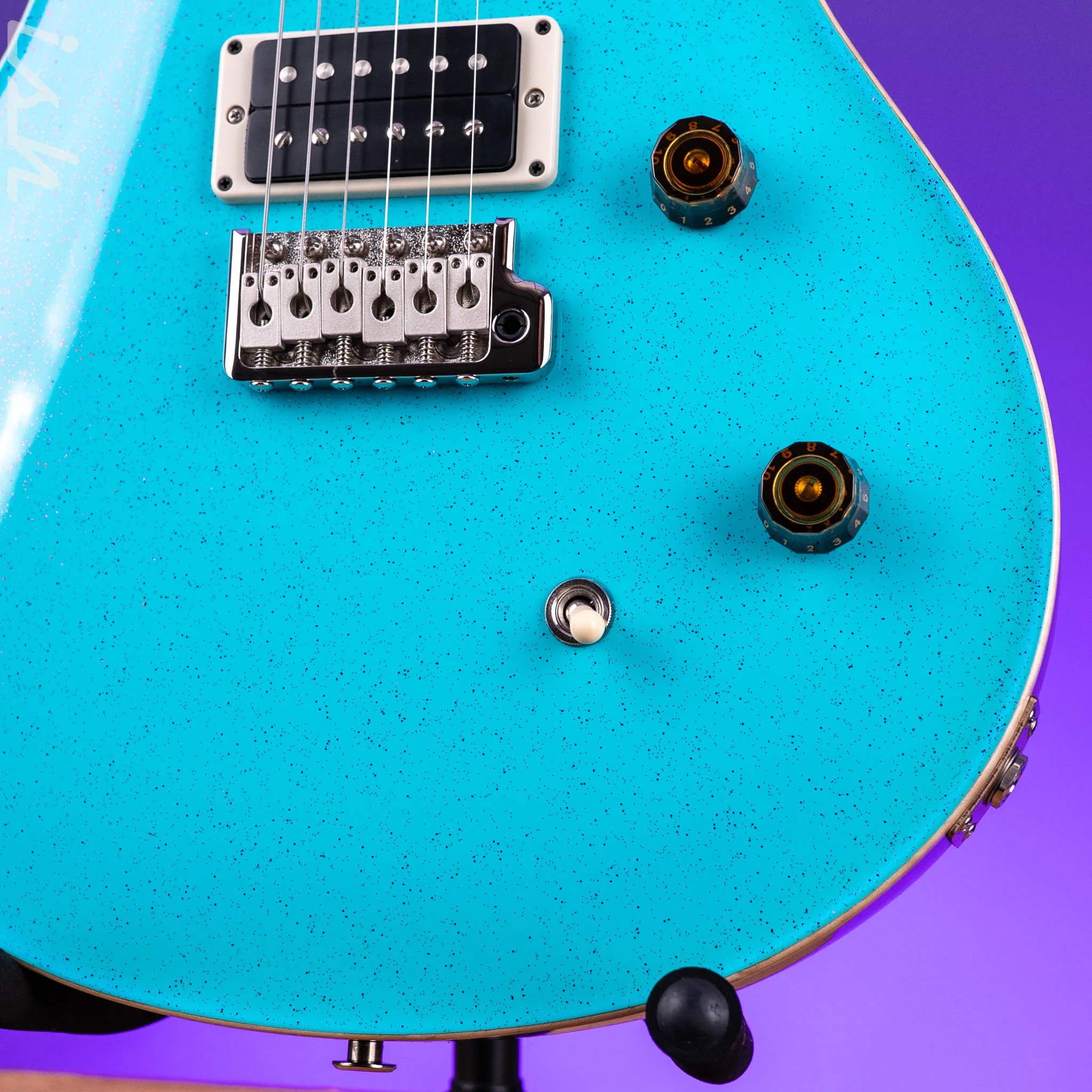 PRS CE 24 Sprayer's Choice Robin's Egg Blue Hollowflake Speckle - Image 8