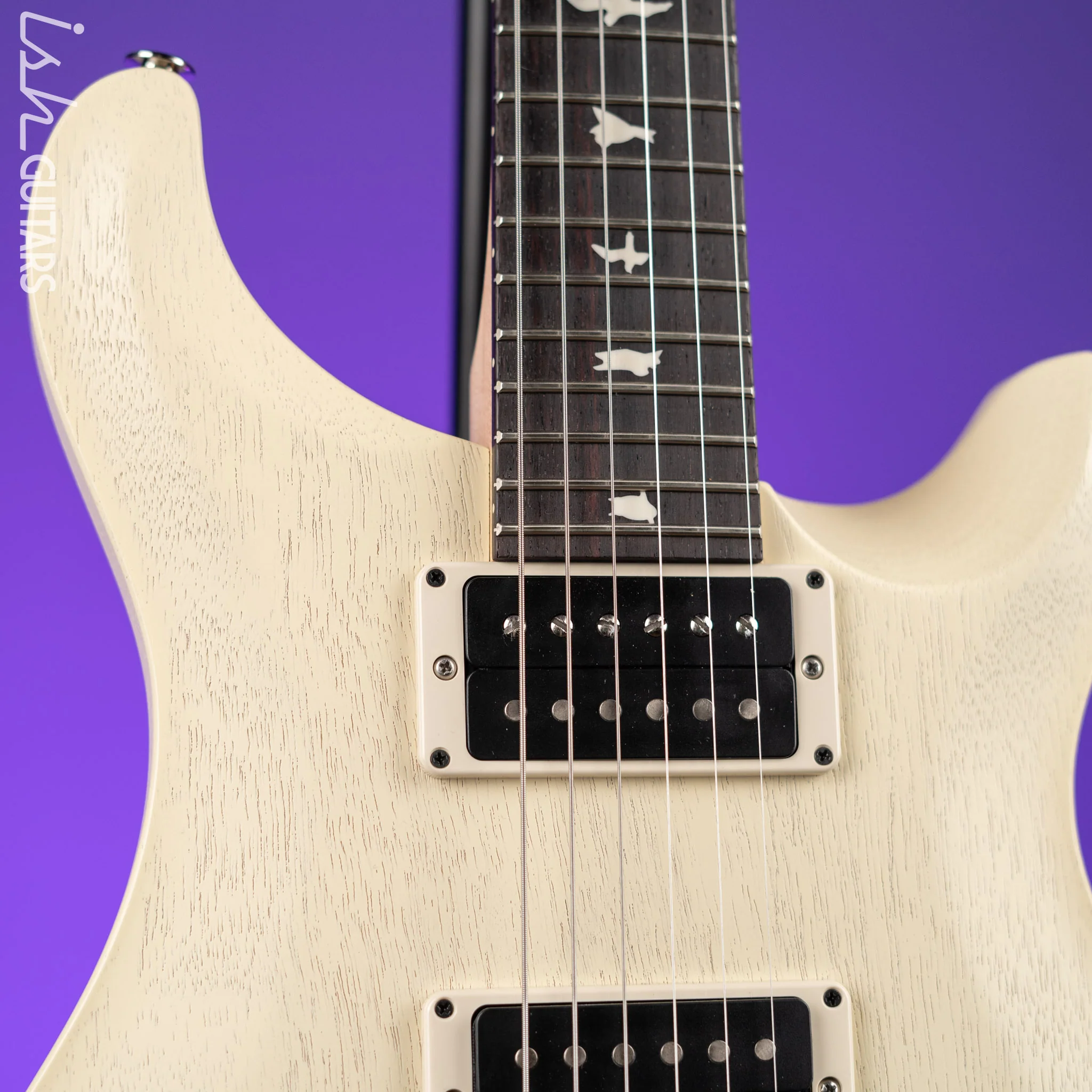 PRS CE 24 Standard Satin Electric Guitar Antique White Demo - Image 3