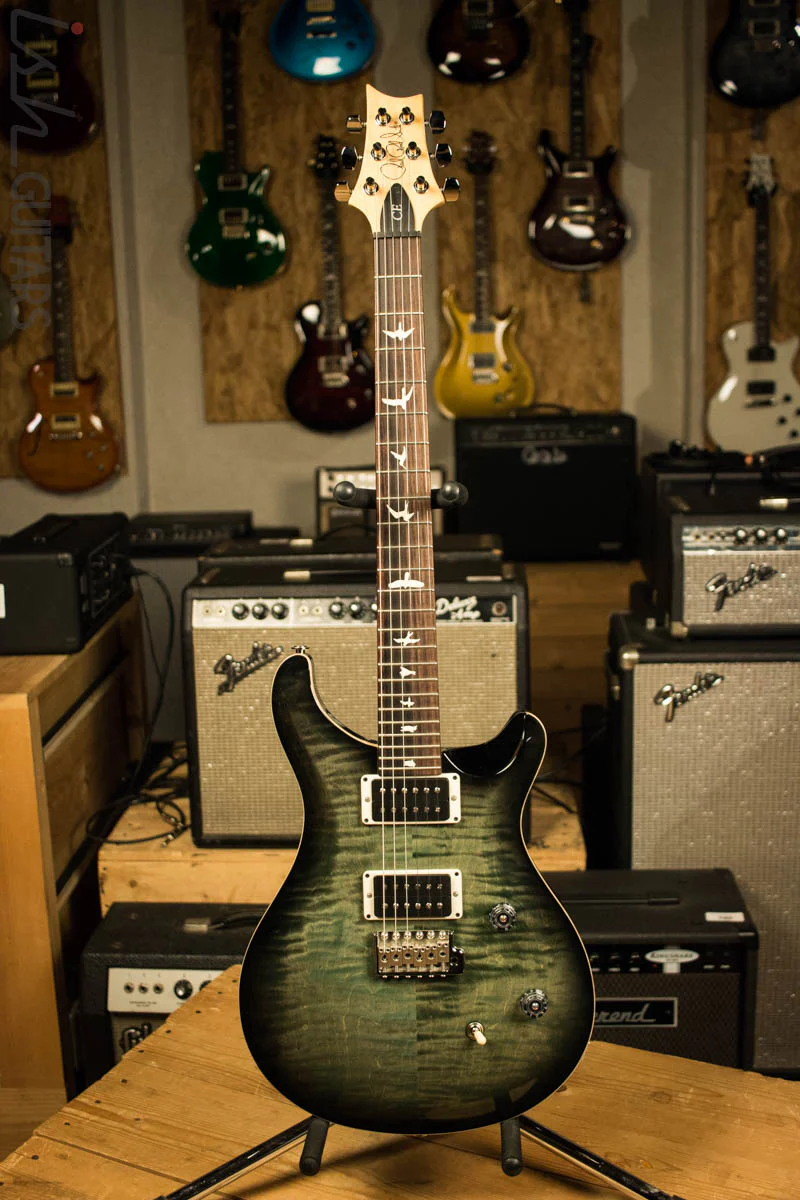 Paul Reed Smith PRS CE24 Custom Color Faded Trampas Green Smokeburst - Image 2