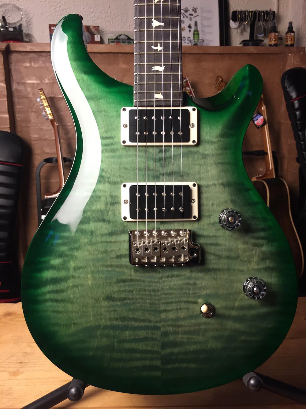 PRS CE24 Custom Color Trampas Green Burst - Image 2