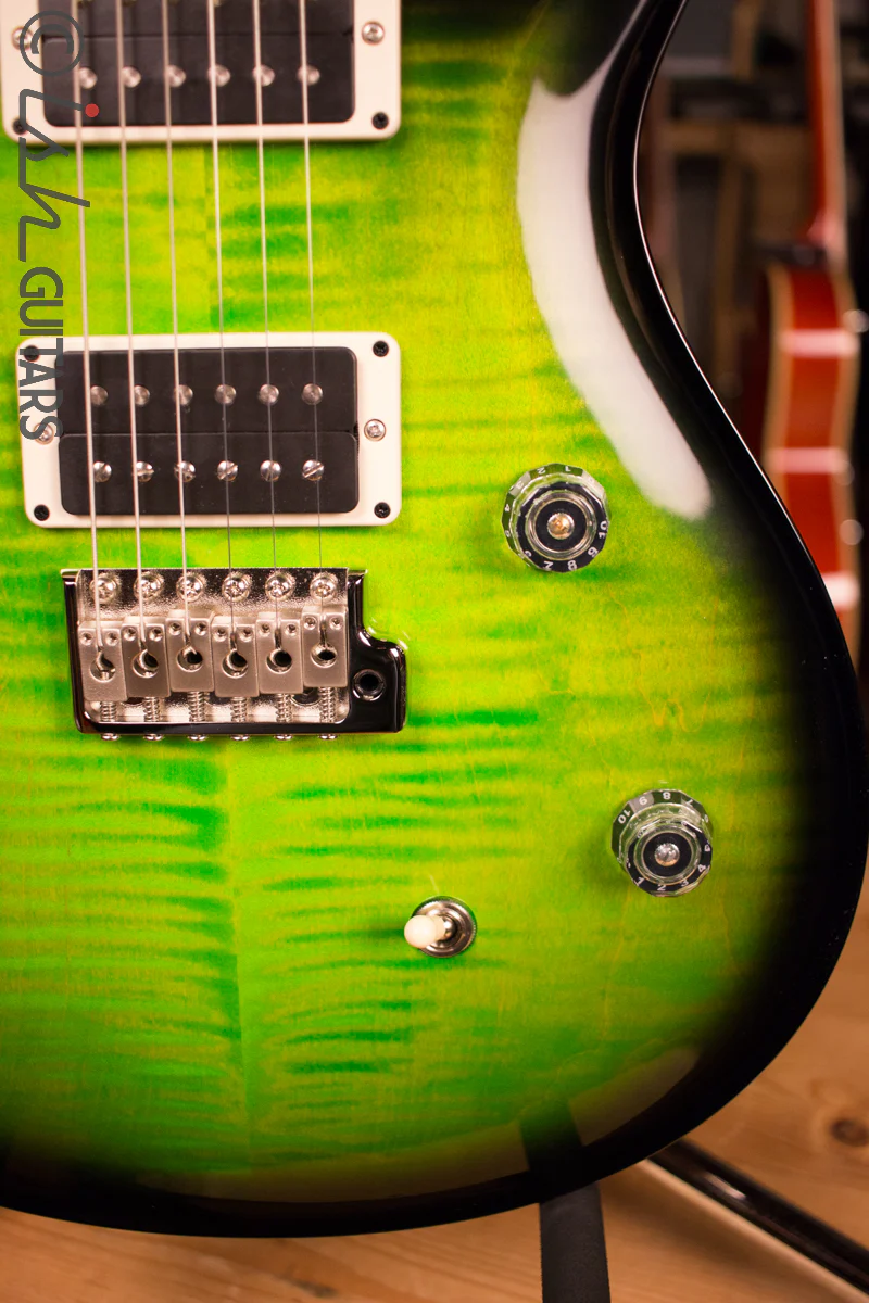 Paul Reed Smith PRS CE24 Custom Color Eriza Verde Burst Natural Back - Image 4