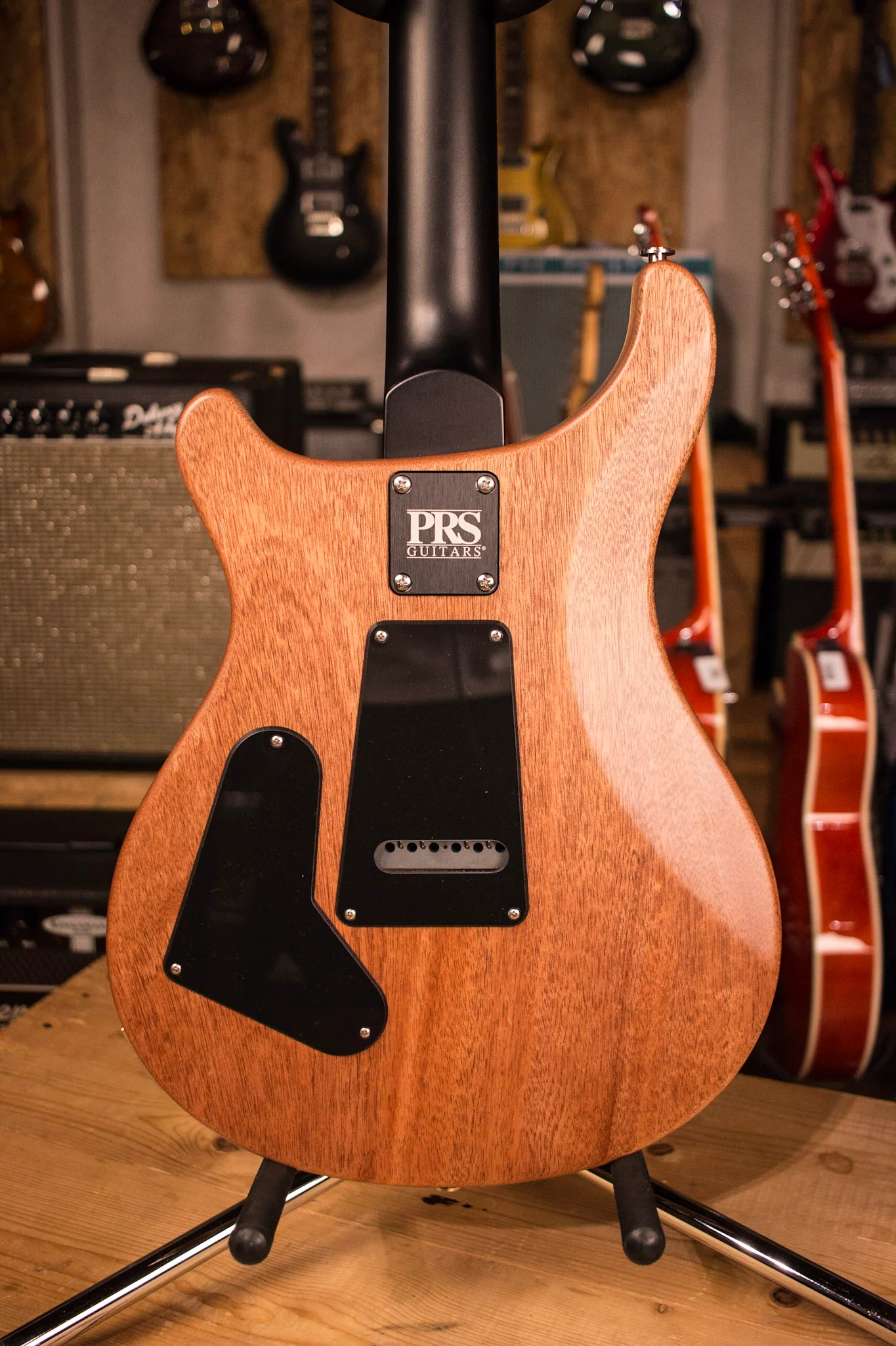 PRS Paul Reed Smith CE24 CUSTOM Color Matte Black Top and Neck, Natural back! - Image 7