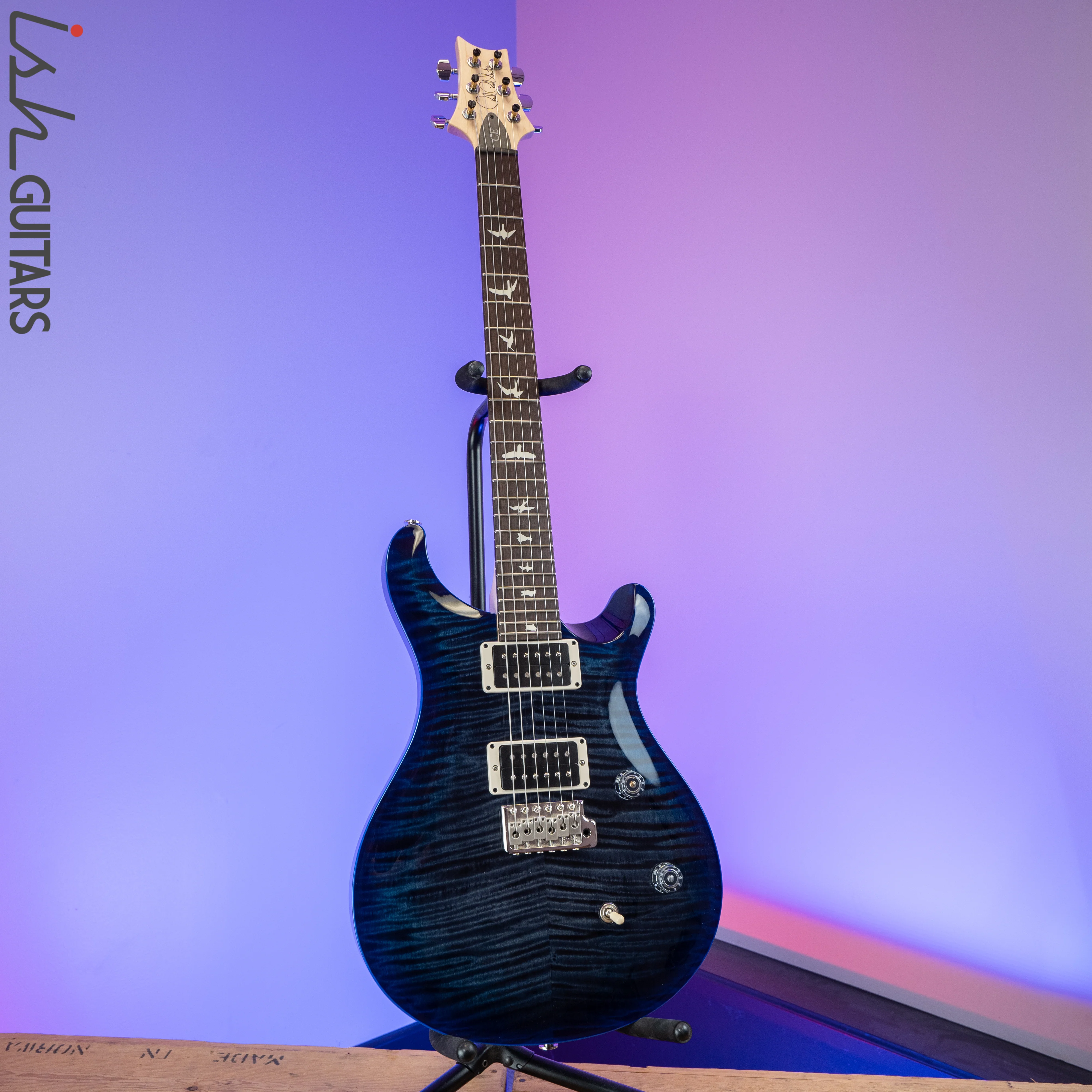 2020 PRS Paul Reed Smith CE24 Custom Color Whale Blue Burst - Image 2