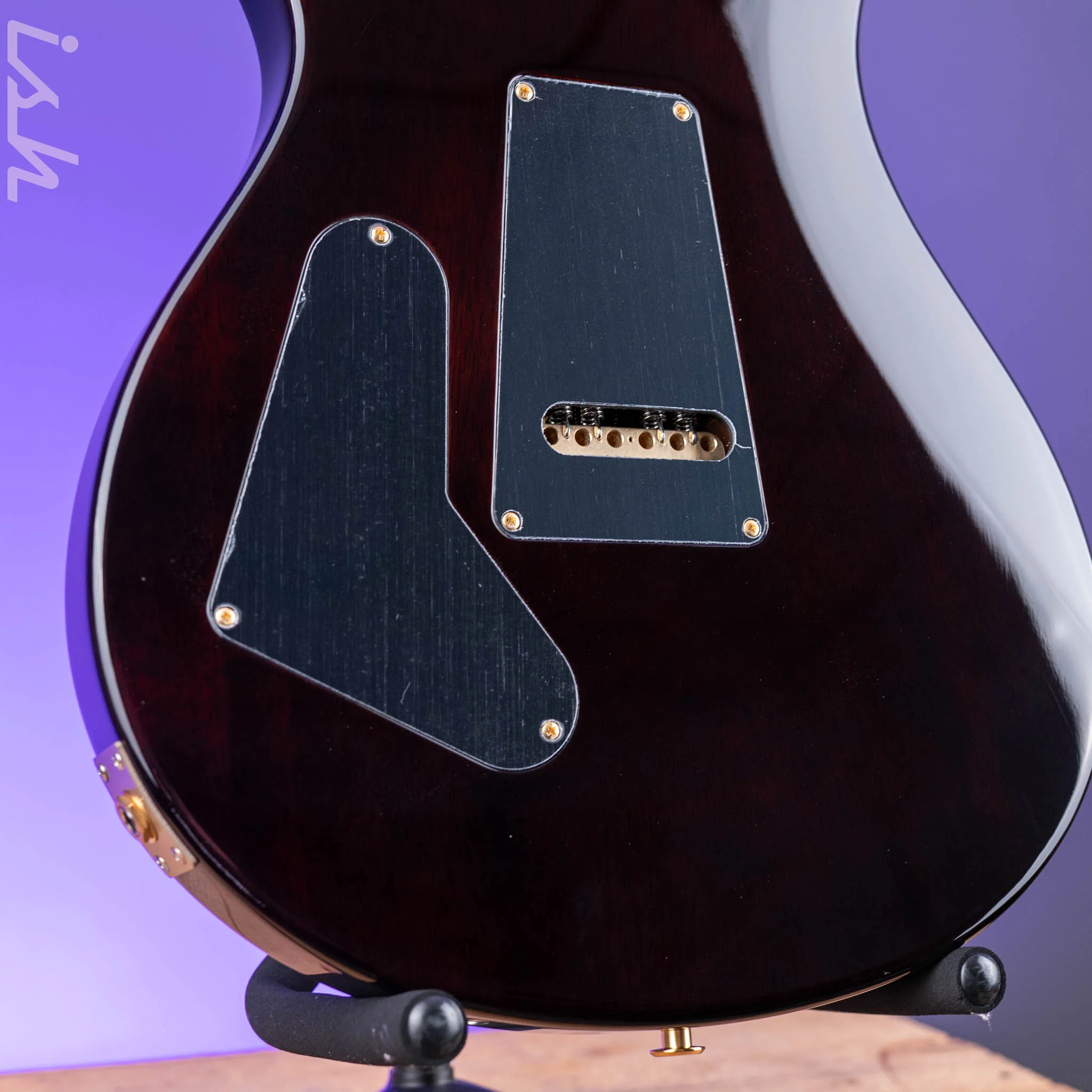 PRS Custom 24-08 10-Top Black Gold Wraparound Burst - Image 9