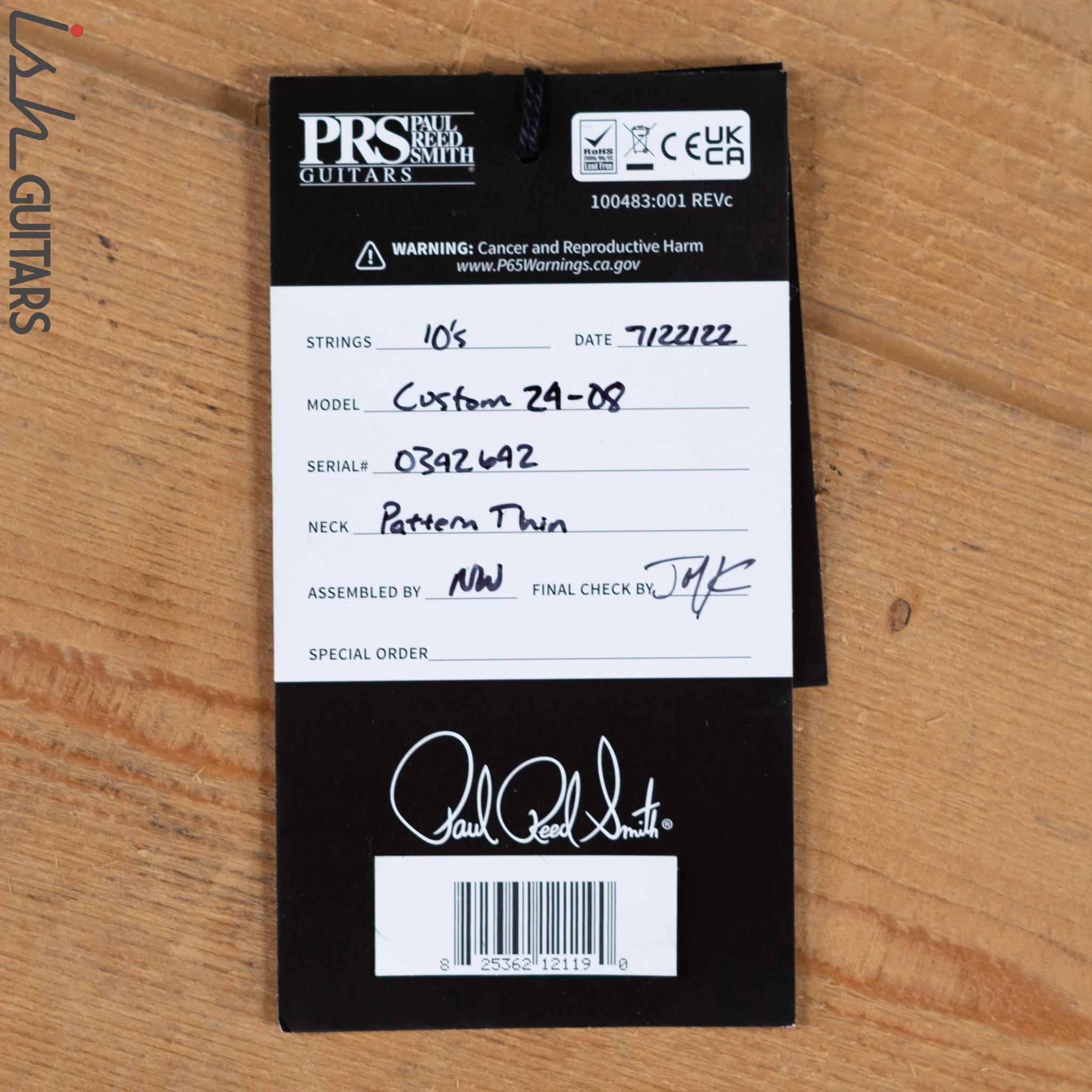 PRS Custom 24-08 Matteo Blue w/ Wrap Burst - Image 12