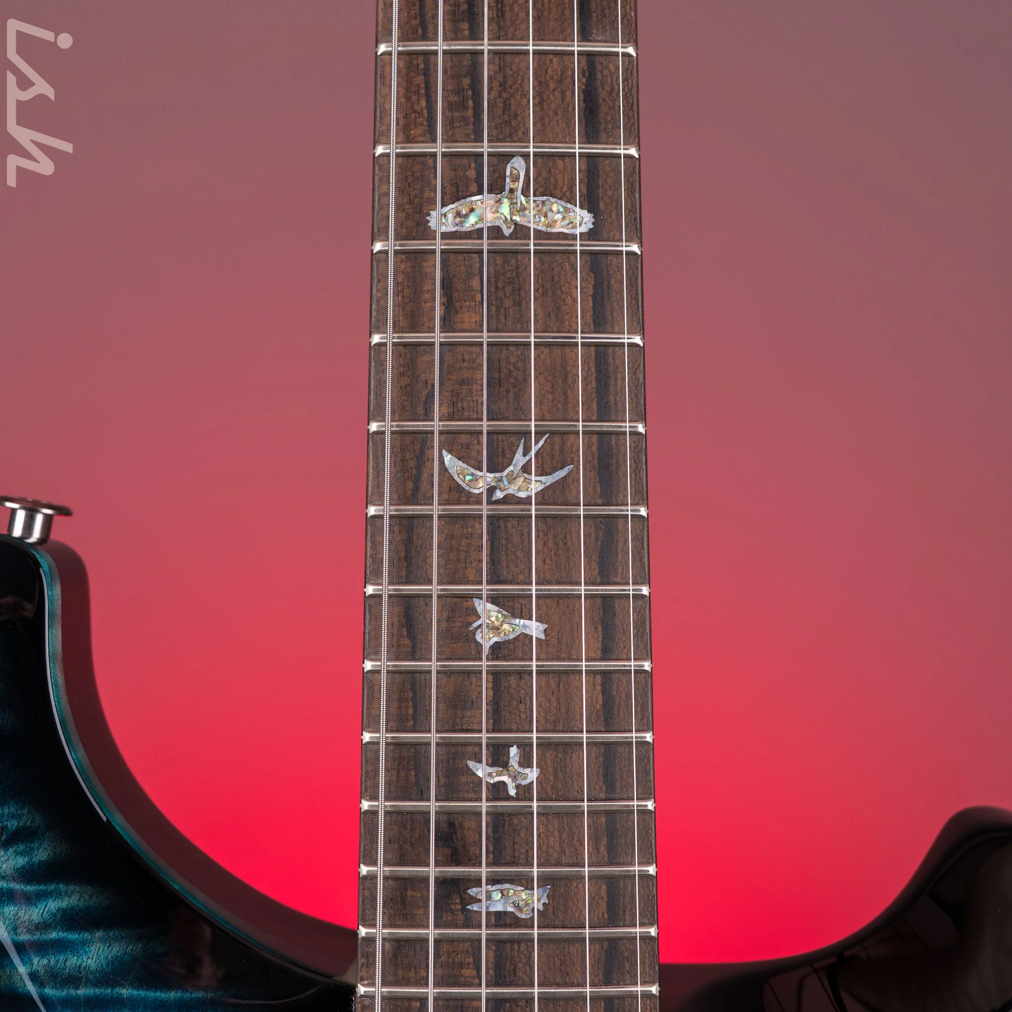 PRS Custom 24-08 Semi-Hollow Cobalt Smokeburst w/ Stained Binding - Image 6