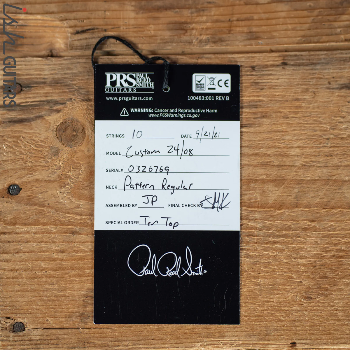 PRS Custom 24-08 Tobacco Sunburst 10 Top - Image 8