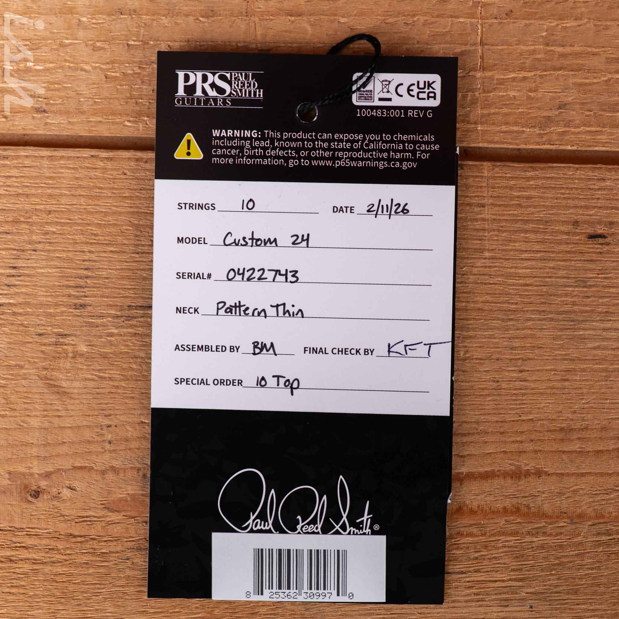 PRS Custom 24 Limited Edition 10-Top Arctic Blue - Image 13