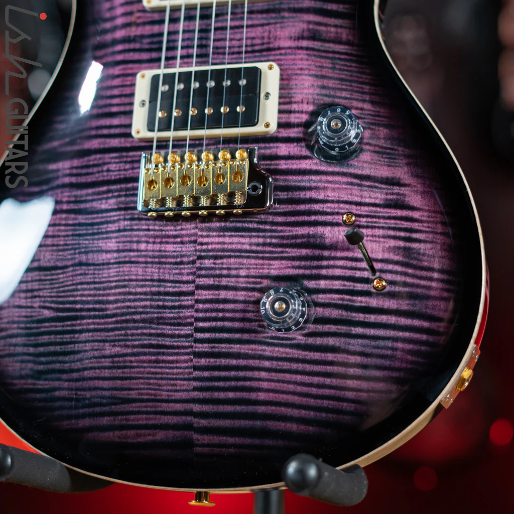 PRS Custom 24 10 Top Purple Iris w/ Black Burst & Back - Image 7