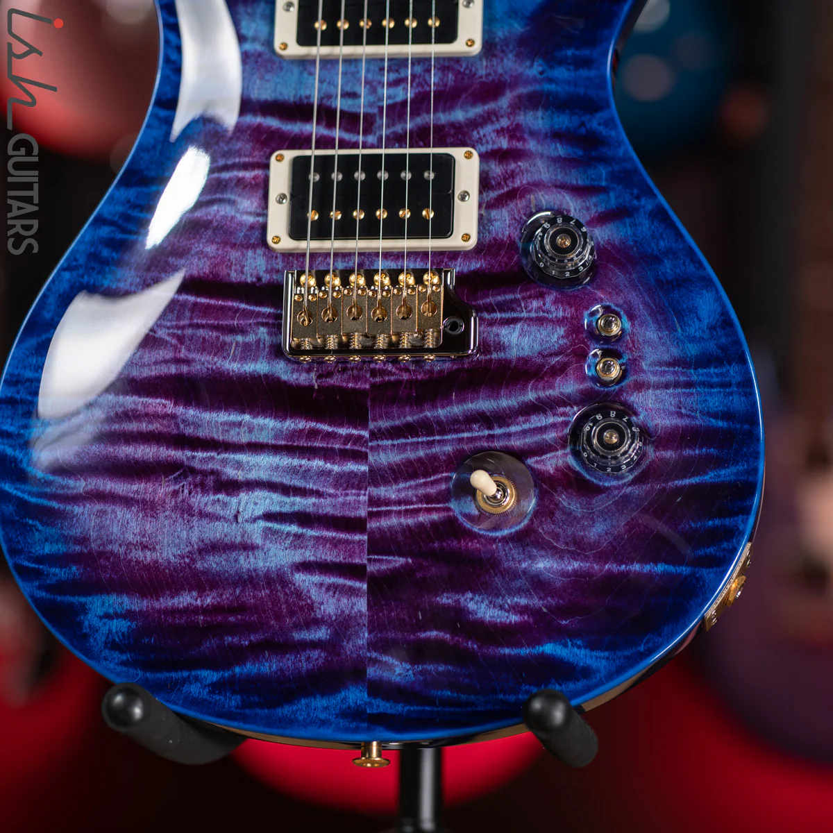 PRS Custom 24 35th Anniversary Guitar Violet Blueburst Wrap 10 Top - Image 4