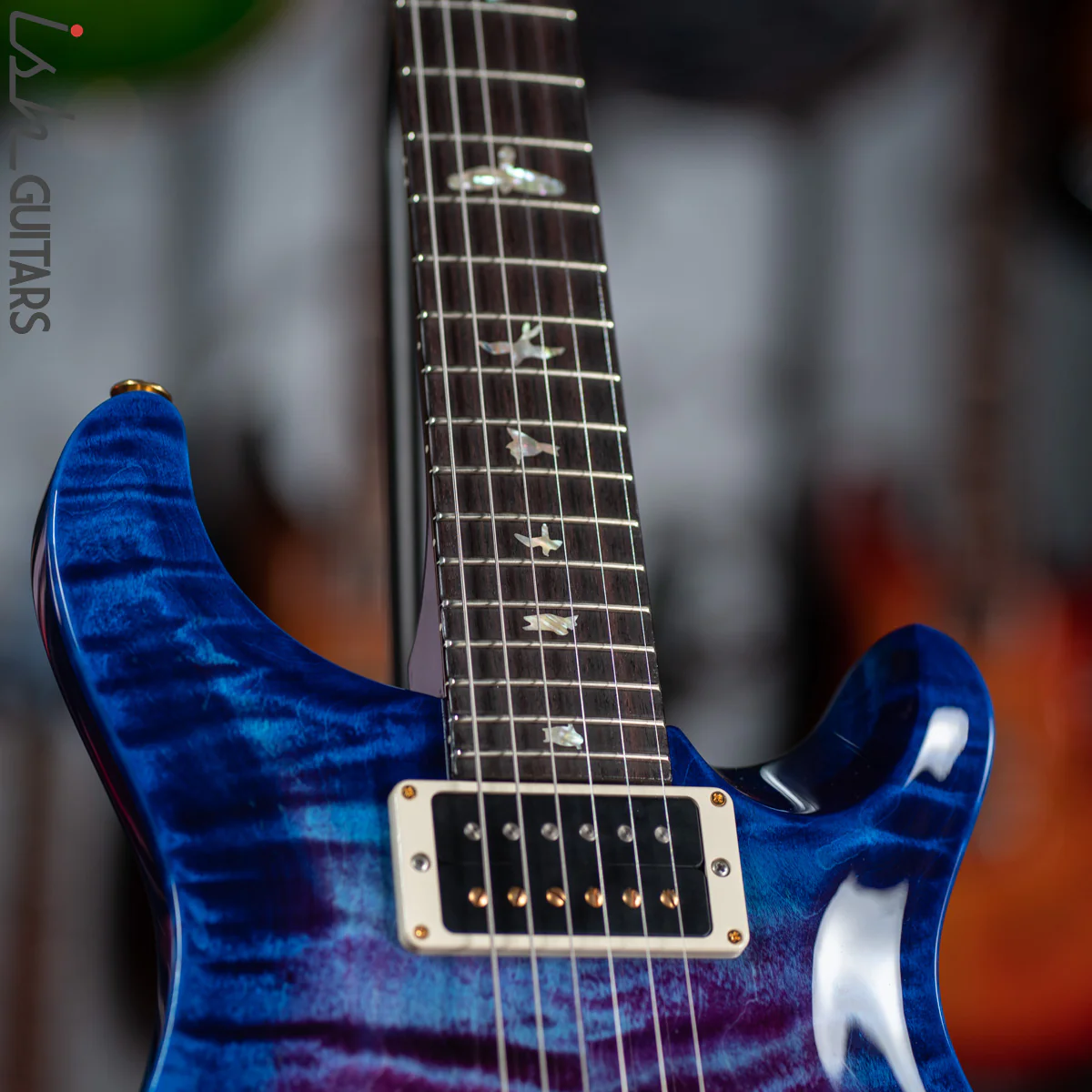 PRS Custom 24 35th Anniversary Guitar Violet Blueburst Wrap 10 Top - Image 5