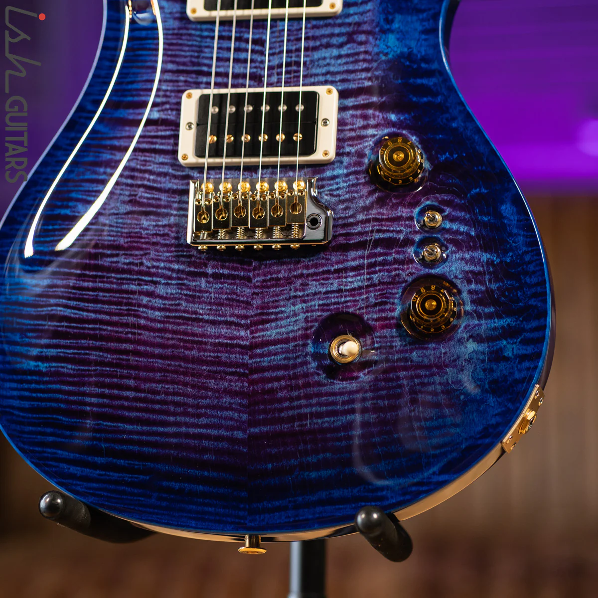 PRS Custom 24 35th Anniversary Violet Blue Burst Wrap 10 Top - Image 4