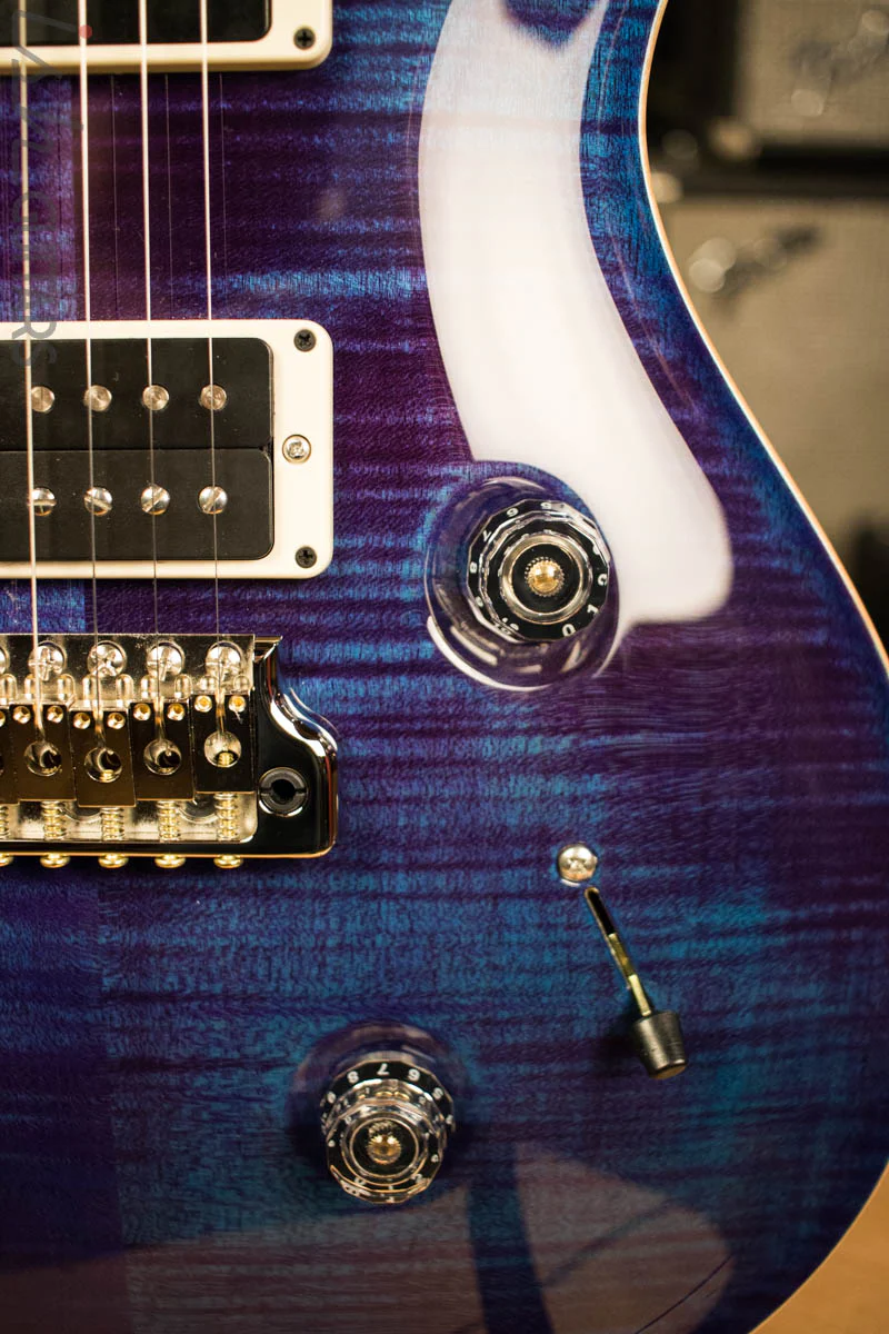 2018 PRS Paul Reed Smith Custom 24 Custom Color Aqua Violet Natural Back - Image 4