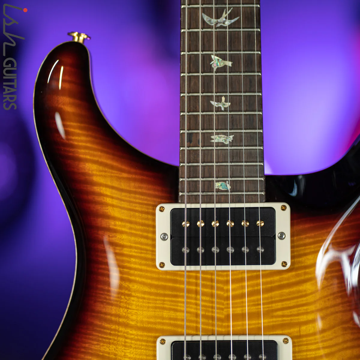 2018 PRS Custom 24 Artist Package Tri-Color Sunburst Rosewood Neck - Image 3