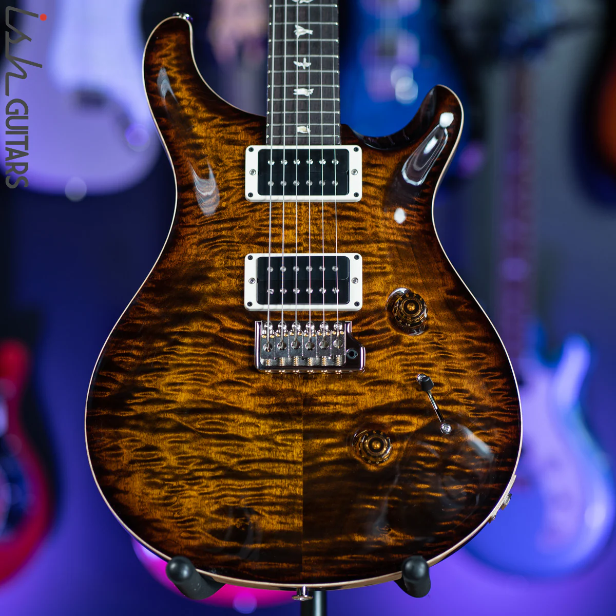 PRS Custom 24 Custom Color Black Gold Burst Electric Guitar