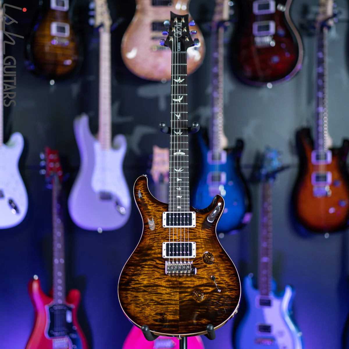 PRS Custom 24 Custom Color Black Gold Burst Electric Guitar - Image 2
