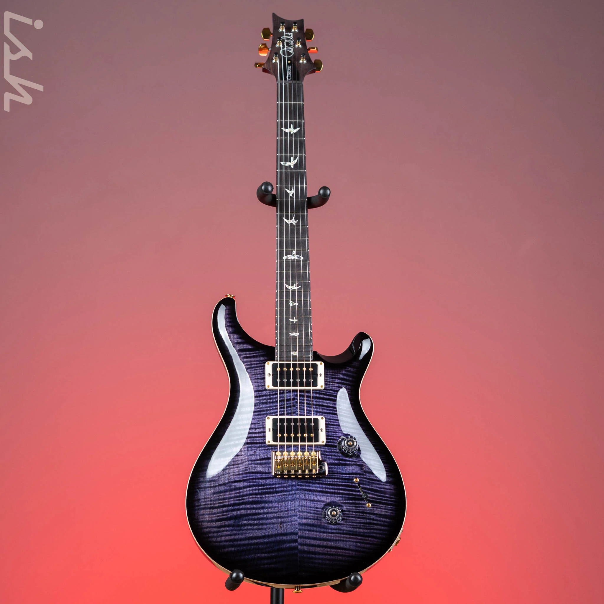 PRS Custom 24 Electric Guitar 10-Top Purple Iris Smoke Burst - Image 2