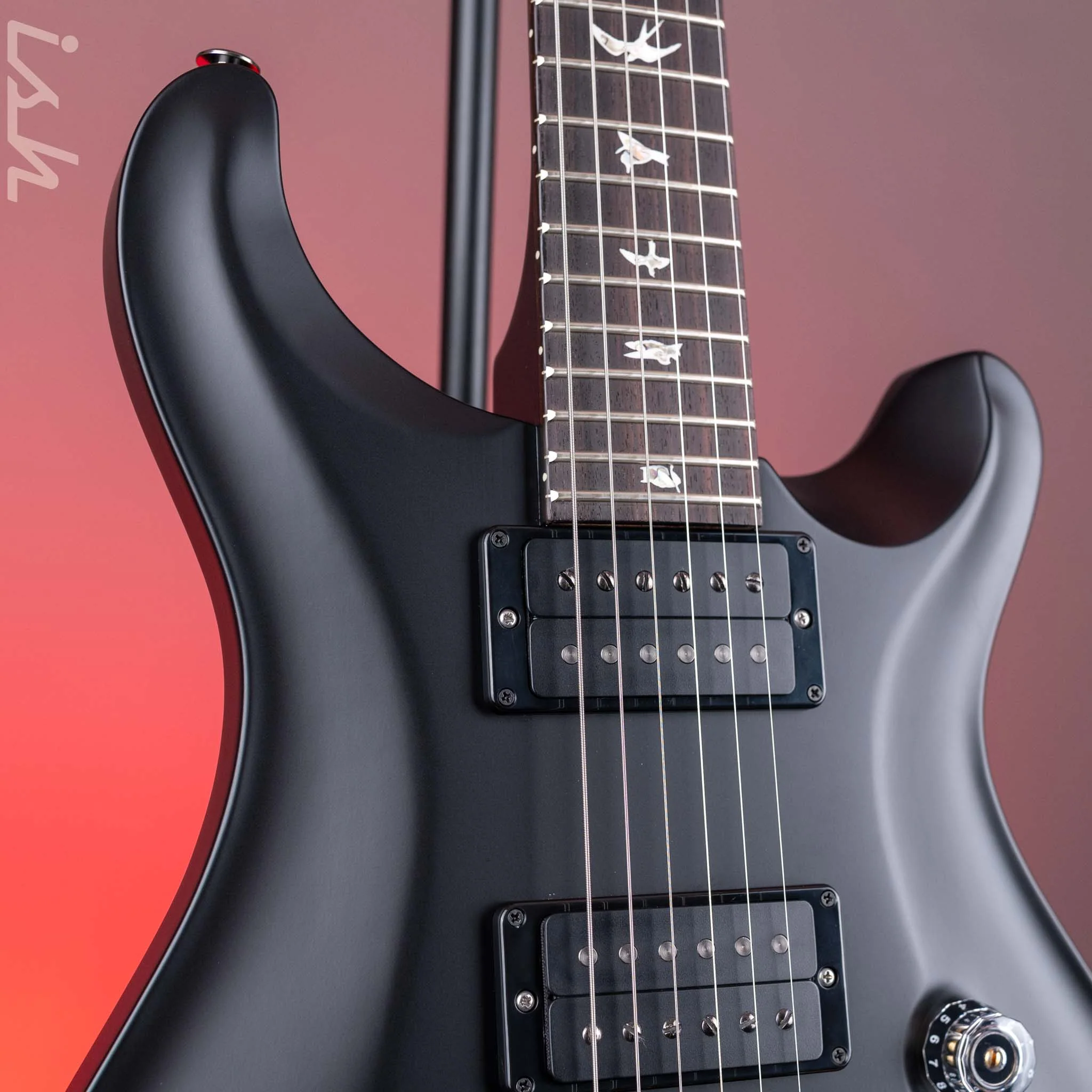 PRS Custom 24 Electric Guitar Black Satin - Image 3