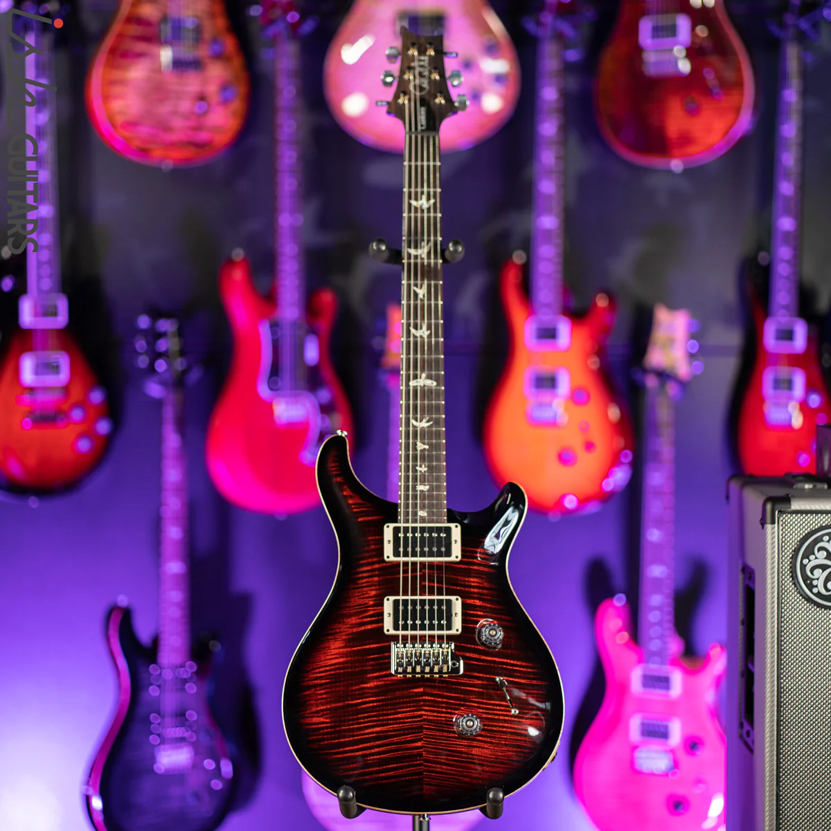 PRS Custom 24 Electric Guitar Fire Red Burst - Image 2