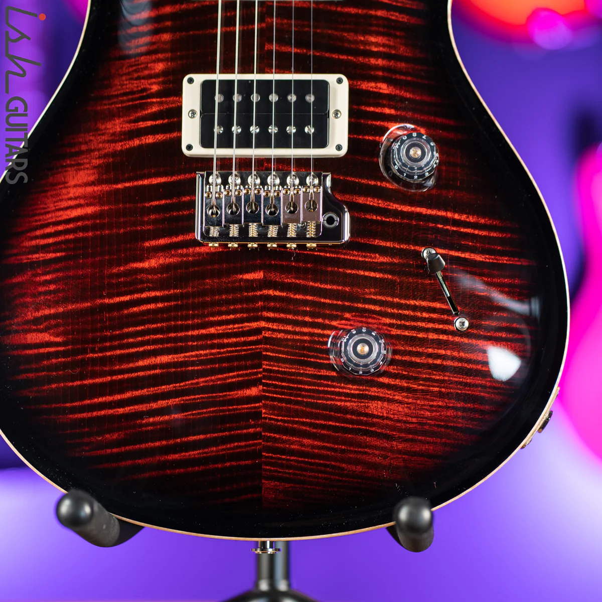 PRS Custom 24 Electric Guitar Fire Red Burst - Image 4