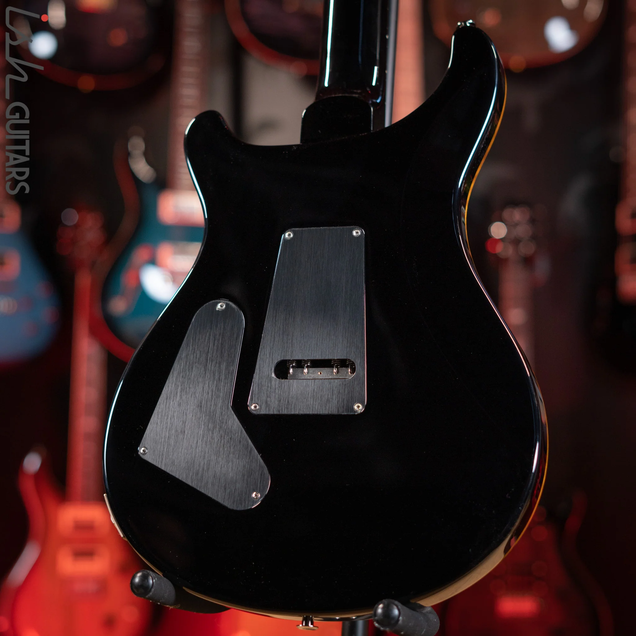 PRS Custom 24 Floyd Rose Black Gloss Amber Binding - Image 9