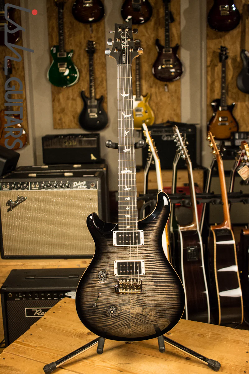 PRS Paul Reed Smith Custom 24 Left Handed Lefty 10 Top Charcoal Flamed Maple Neck - Image 2