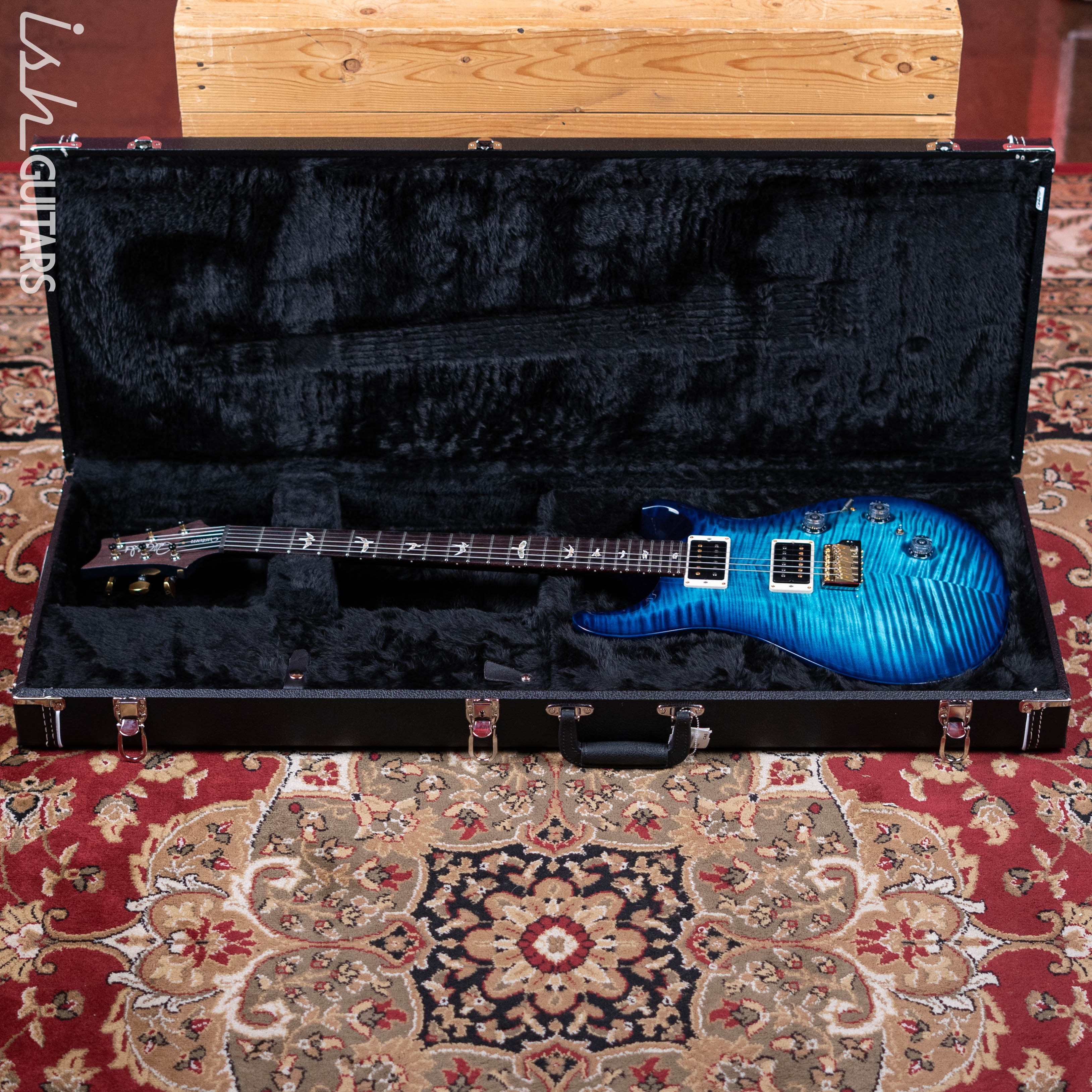 PRS Custom 24 Piezo 10-Top Blue Matteo - Image 13