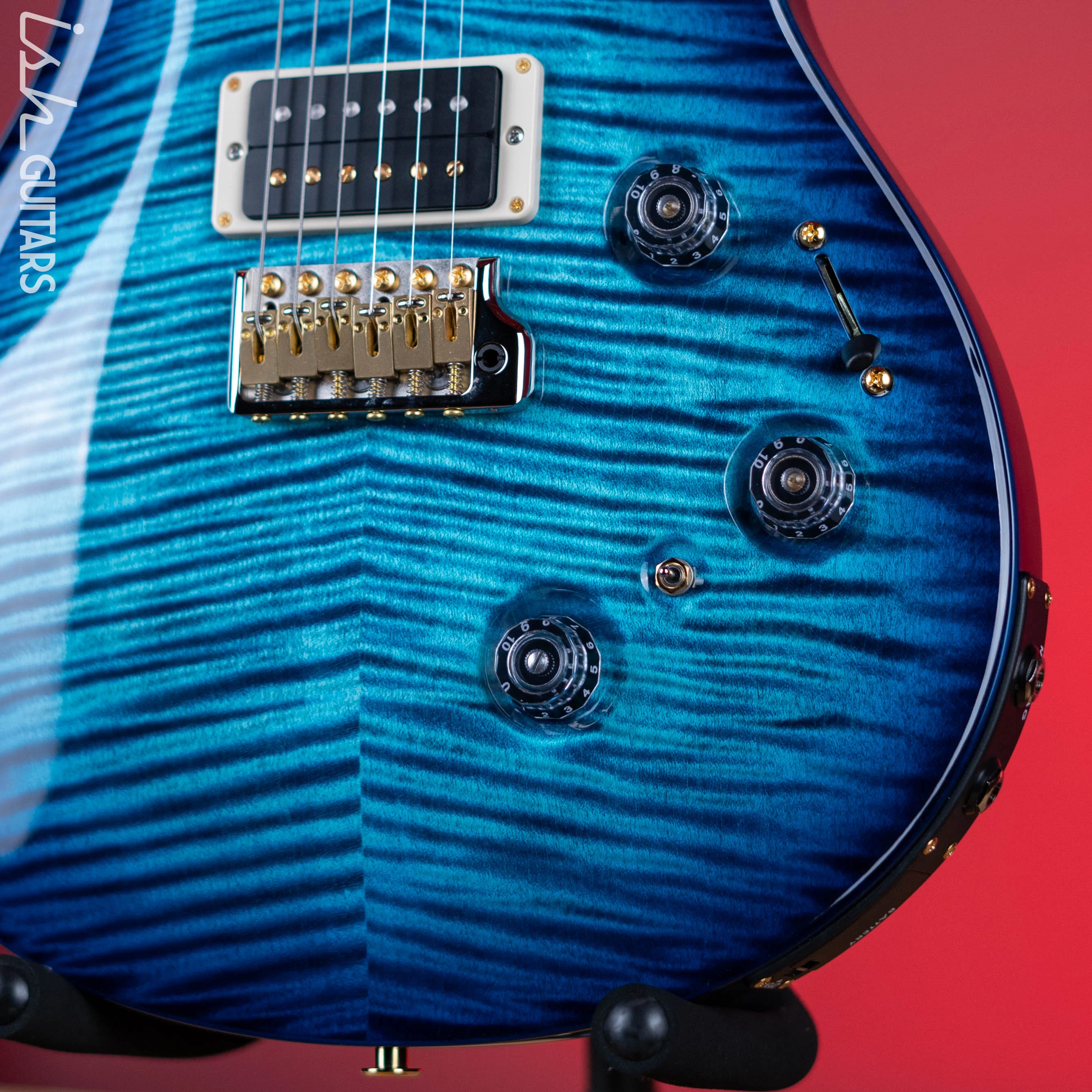 PRS Custom 24 Piezo 10-Top Blue Matteo - Image 4