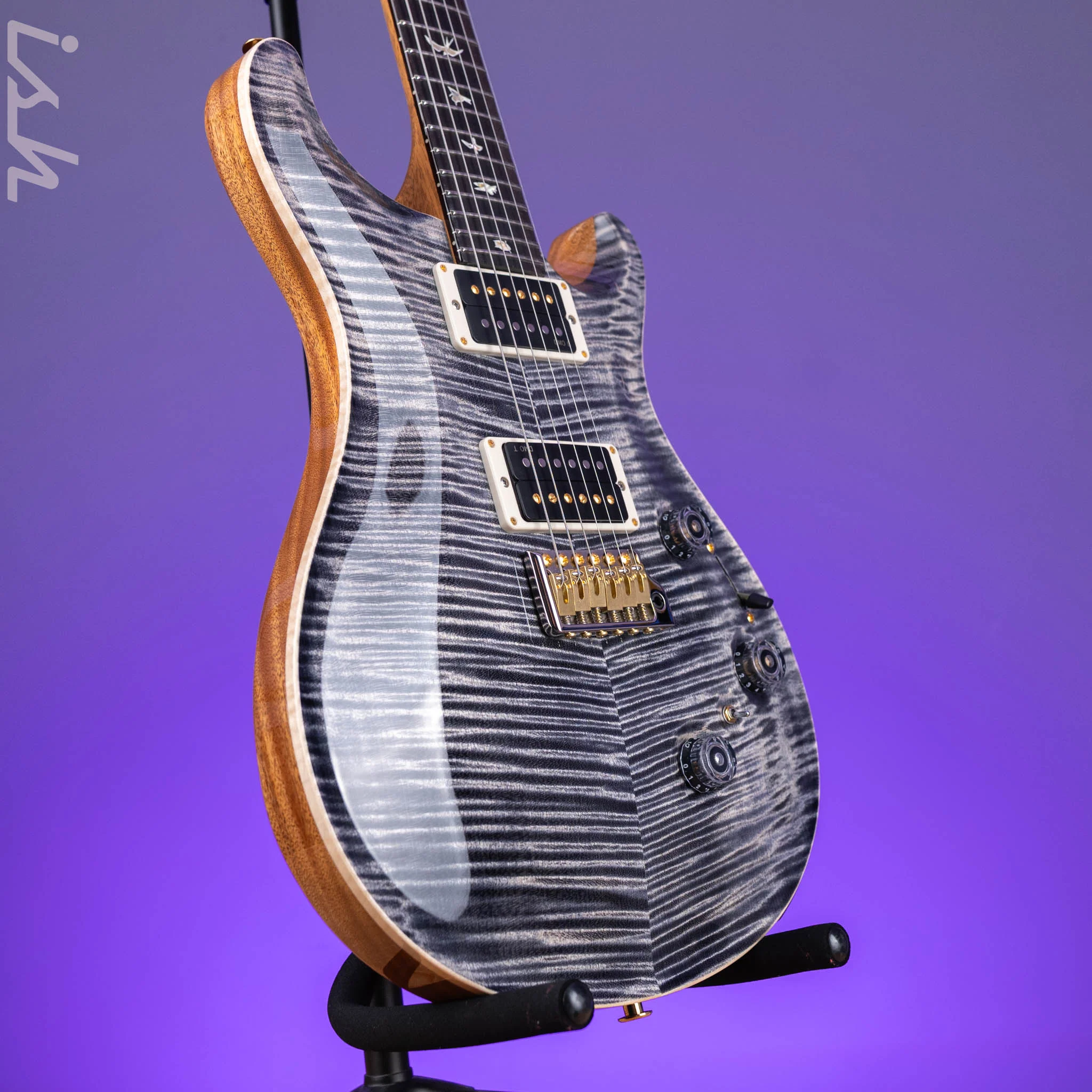 PRS Custom 24 Piezo 10-Top Charcoal - Image 3