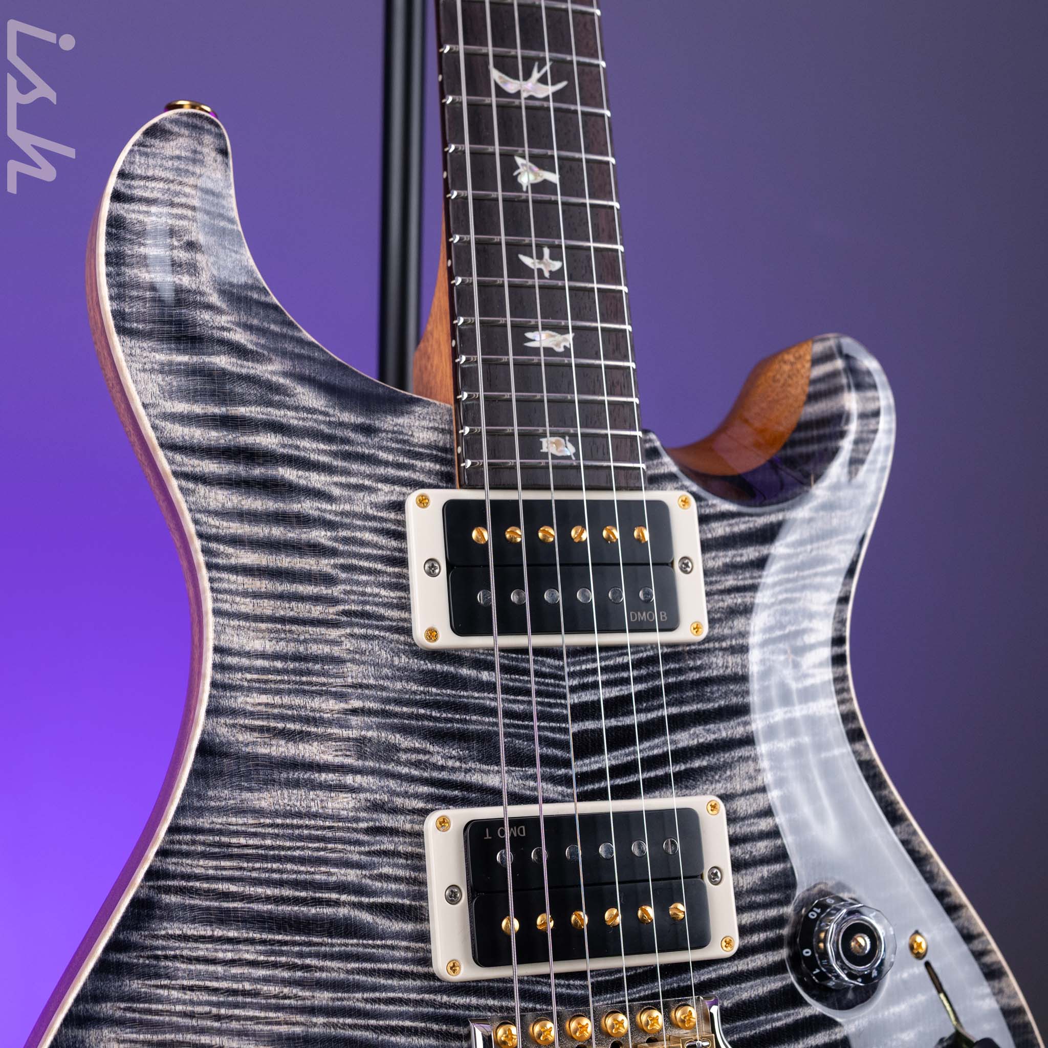 PRS Custom 24 Piezo 10-Top Charcoal - Image 4